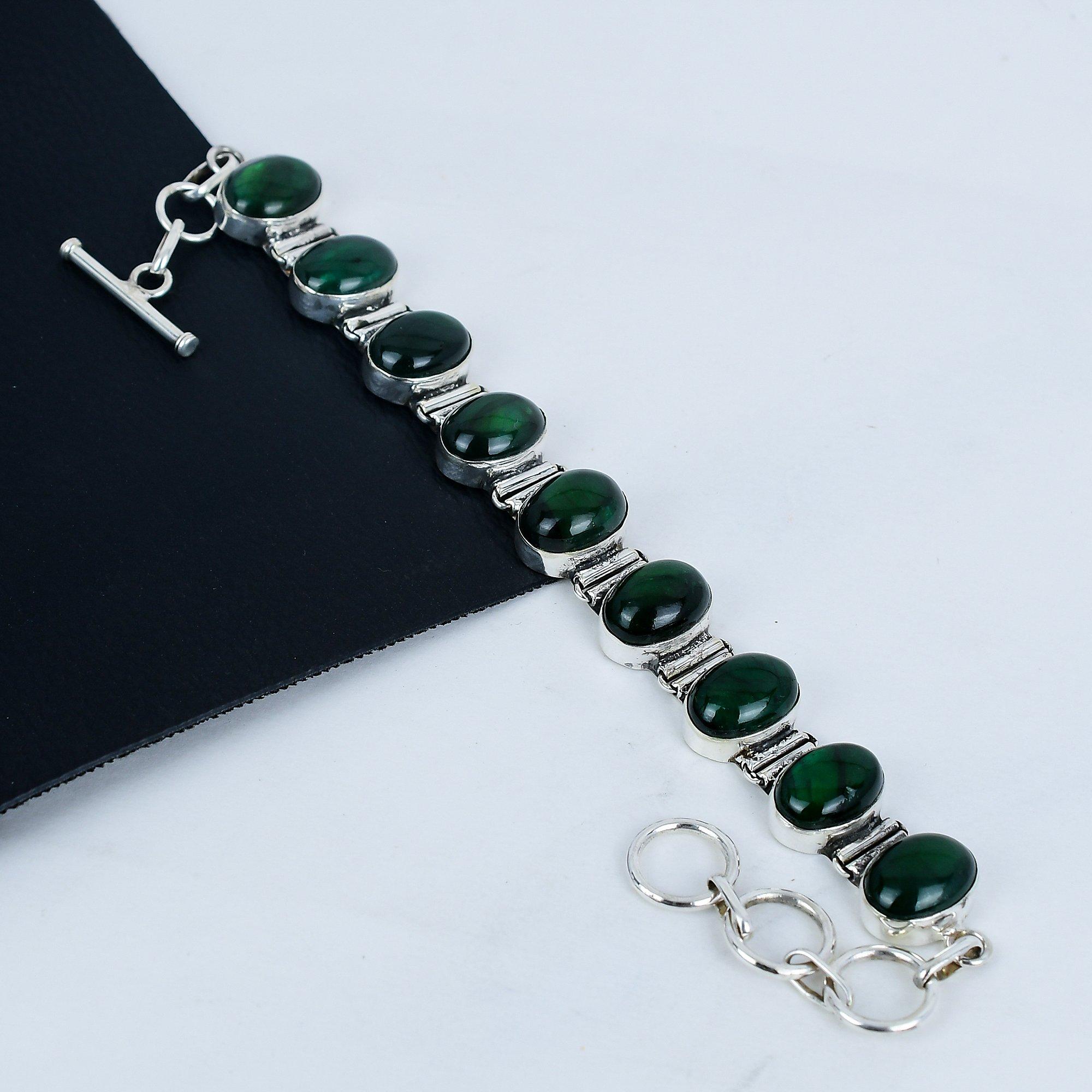 Natural Green Flash Labradorite Gemstone Handmade 925 Sterling Silver Bracelet, Labradorite Bracelet For Wife , Unisex Bracelet Father s Day Gift 8 зелений
Natural Green Flash Labradorite Gemstone Handmade 925 Sterling Silver Bracelet, Labradorite Bracelet For Wife , Unisex Bracelet Father s Day Gift 8 зелений