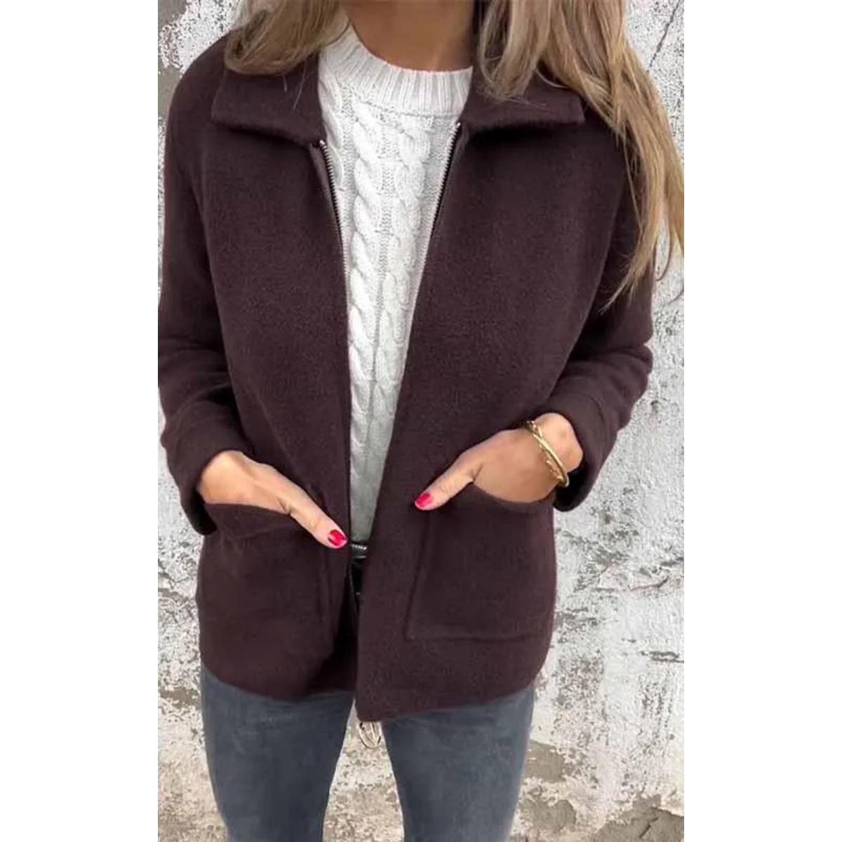 2025 Autumn Winter New Women s Lapel Solid Color Zipper Pocket Jacket Mid-Length Outerwear 5XL темно-коричневого кольору
2025 Autumn Winter New Women s Lapel Solid Color Zipper Pocket Jacket Mid-Length Outerwear 5XL темно-коричневого кольору