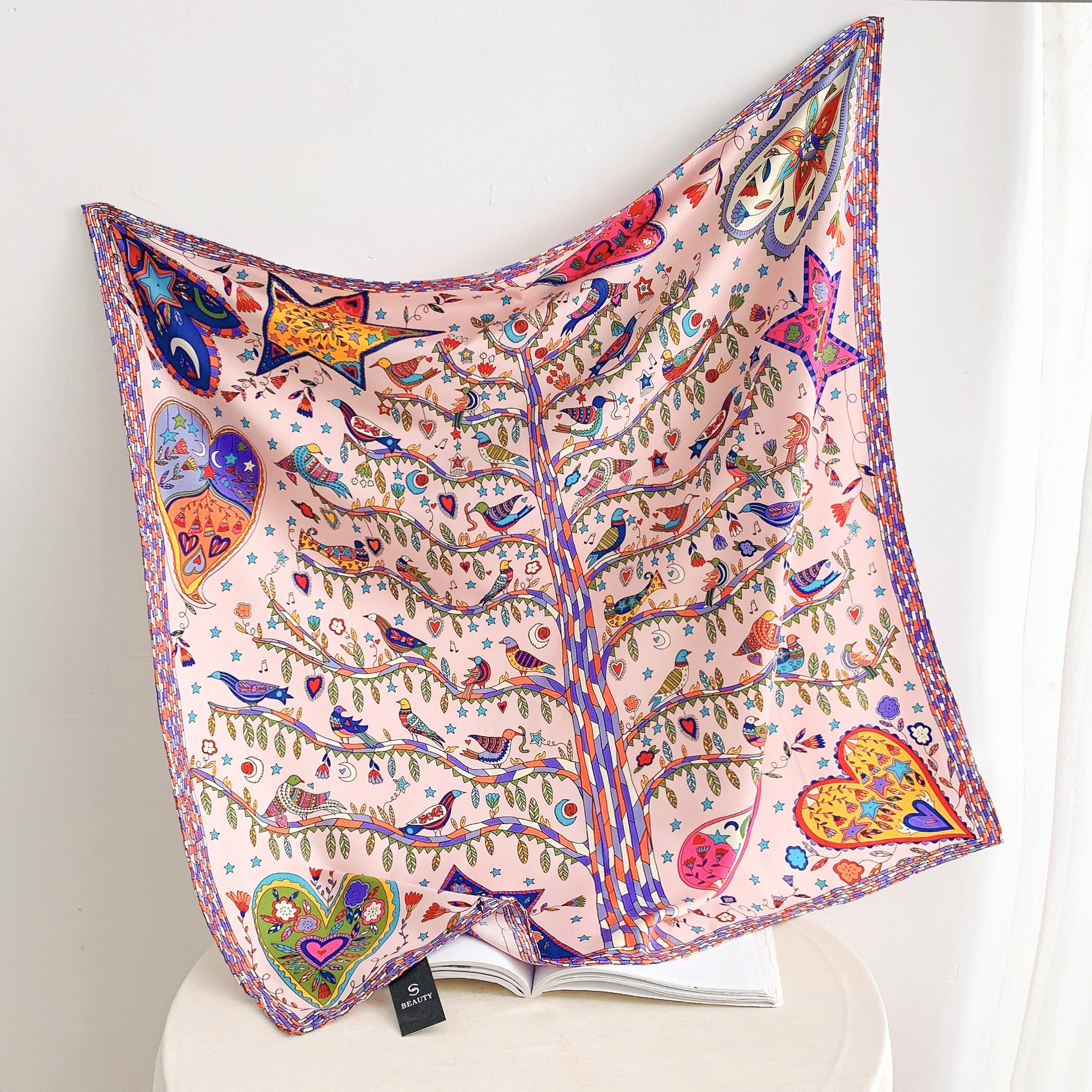35.43 Geometric Pattern Square Scarf Imitation Silk Satin Shawl Thin Summer Sunscreen Bandana Outdoor Handbag Decoration Scarf 90x90cm белый
35.43 Geometric Pattern Square Scarf Imitation Silk Satin Shawl Thin Summer Sunscreen Bandana Outdoor Handbag Decoration Scarf 90x90cm белый