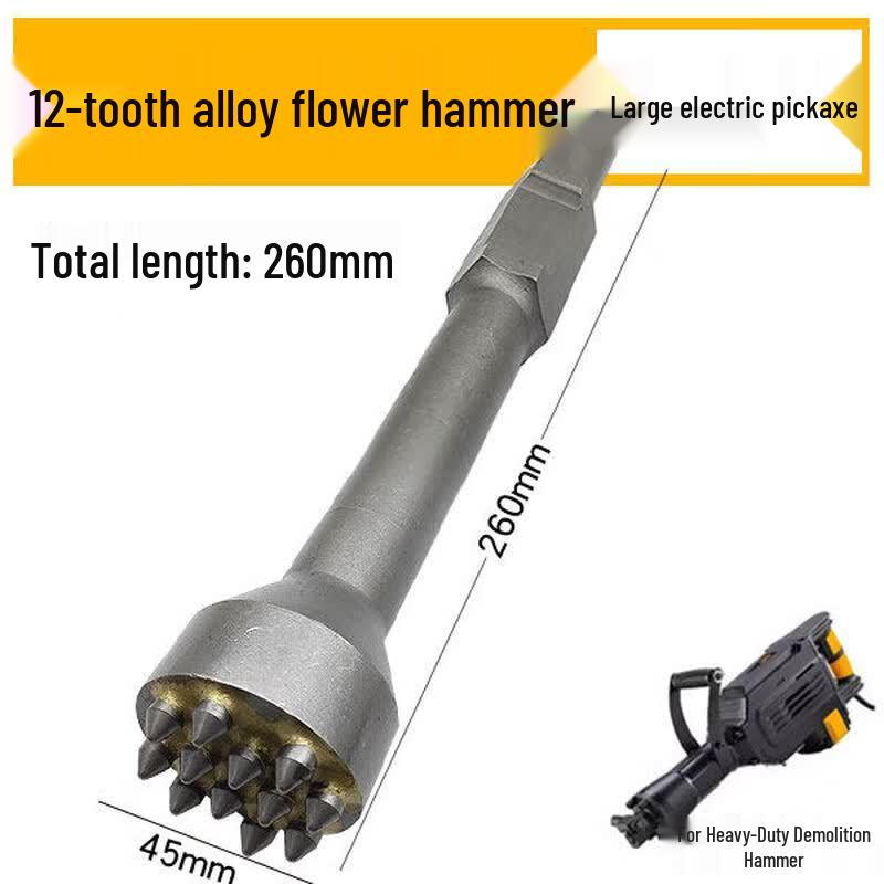 12-Tooth Alloy Electric Hammer Bush Hammer Bit
12-Tooth Alloy Electric Hammer Bush Hammer Bit
