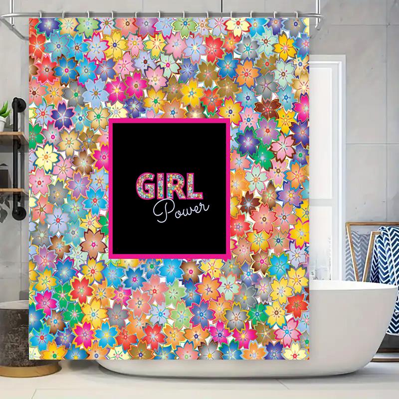 Girl Power Shower Curtain Pink And Blue Flowers Design For Bathroom Decor W60H190(CM)-1 Pcs
Girl Power Shower Curtain Pink And Blue Flowers Design For Bathroom Decor W60H190(CM)-1 Pcs