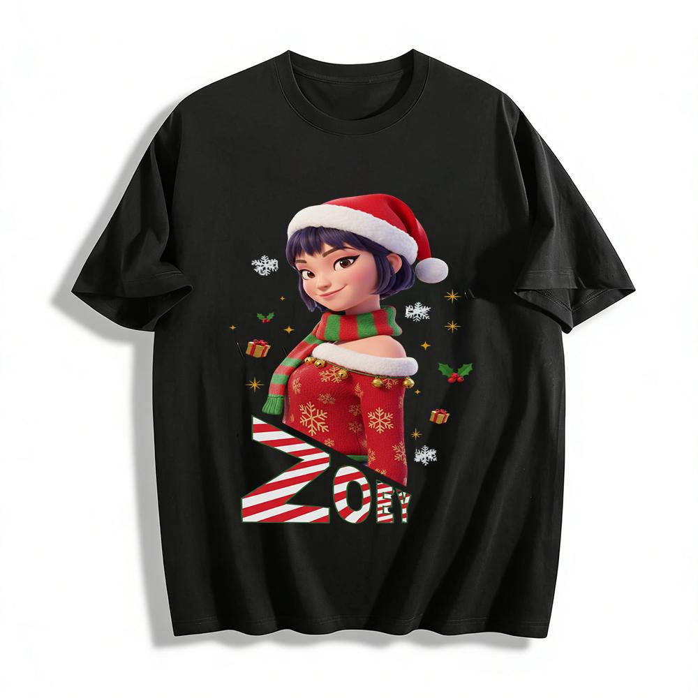 Christmas Season Zoey Print Long Sleeve Top Festive Snowflake Bell Element Casual Loose Pullover Pure cotton T-shirt XXS
Christmas Season Zoey Print Long Sleeve Top Festive Snowflake Bell Element Casual Loose Pullover Pure cotton T-shirt XXS