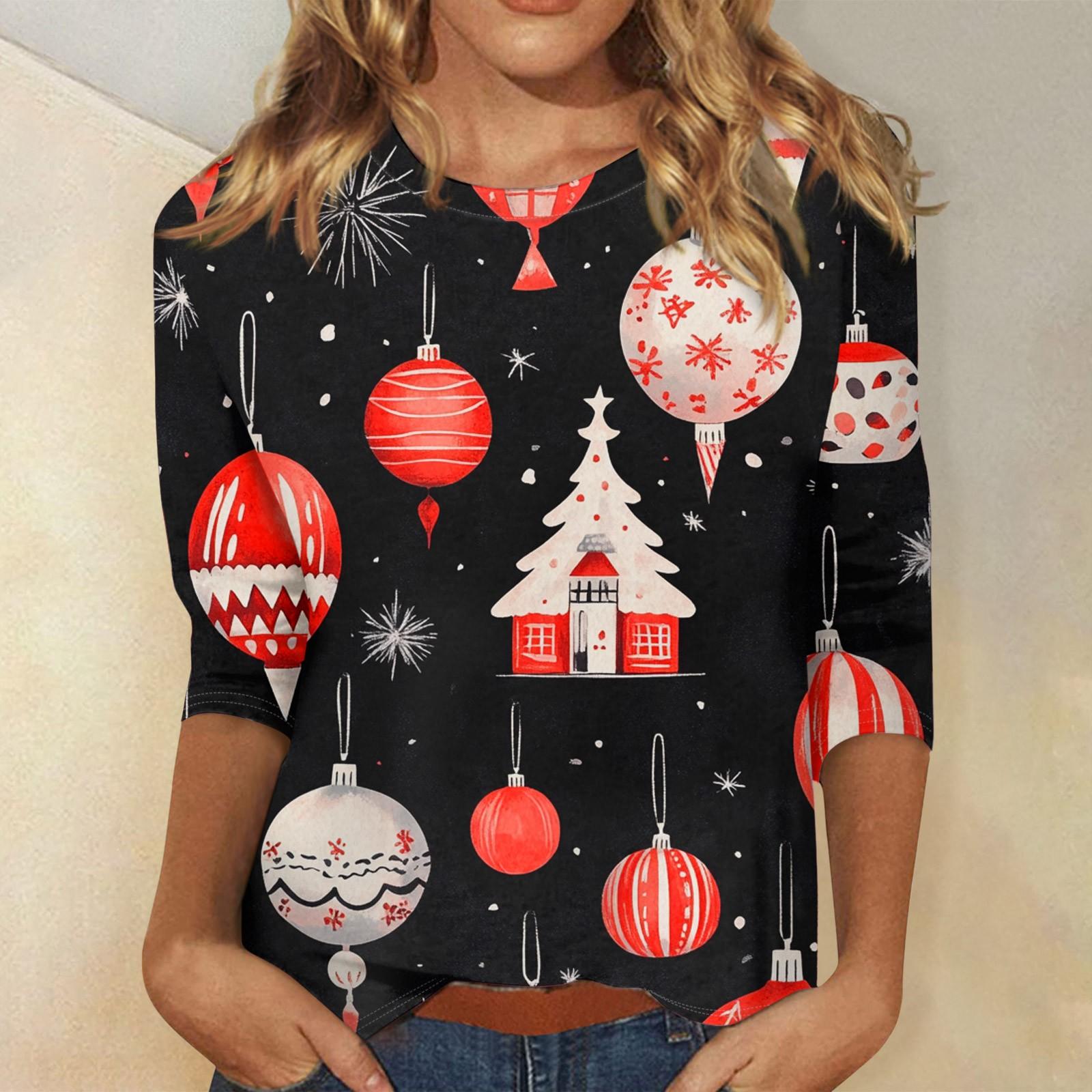 Сорочки з рукавом 3/4 для жінок Трійники з принтом Блузки Повсякденні великі розміри Базові топи Пуловери XXL червоний
Сорочки з рукавом 3/4 для жінок Трійники з принтом Блузки Повсякденні великі розміри Базові топи Пуловери XXL червоний