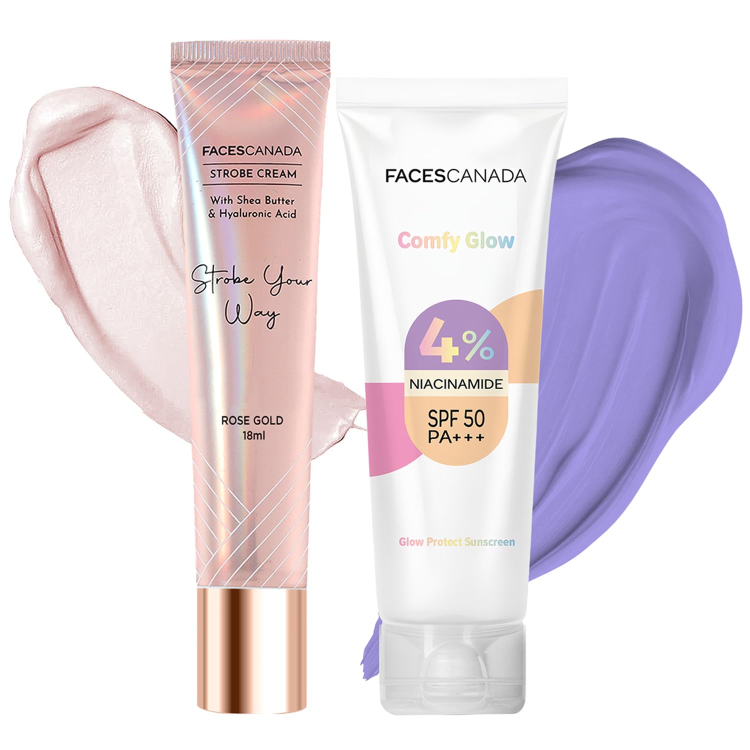 FACES CANADA AM Основной набор - Сияющий крем - Розовое золото, 18 мл + Комфортное сияние SPF50 PA+++ Солнцезащитный крем с ниацинамидом, 30 мл | Защита от UVA и UVB | Br
FACES CANADA AM Основной набор - Сияющий крем - Розовое золото, 18 мл + Комфортное сияние SPF50 PA+++ Солнцезащитный крем с ниацинамидом, 30 мл | Защита от UVA и UVB | Br