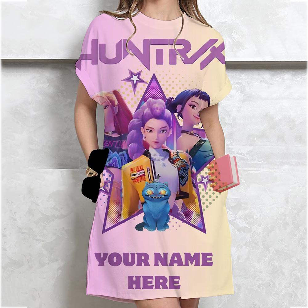 KPop Demon Hunters Womens Short Sleeve Sleepshirt Cute Cartoon Nightdress For Shopping Travels Sleepdress S
KPop Demon Hunters Womens Short Sleeve Sleepshirt Cute Cartoon Nightdress For Shopping Travels Sleepdress S