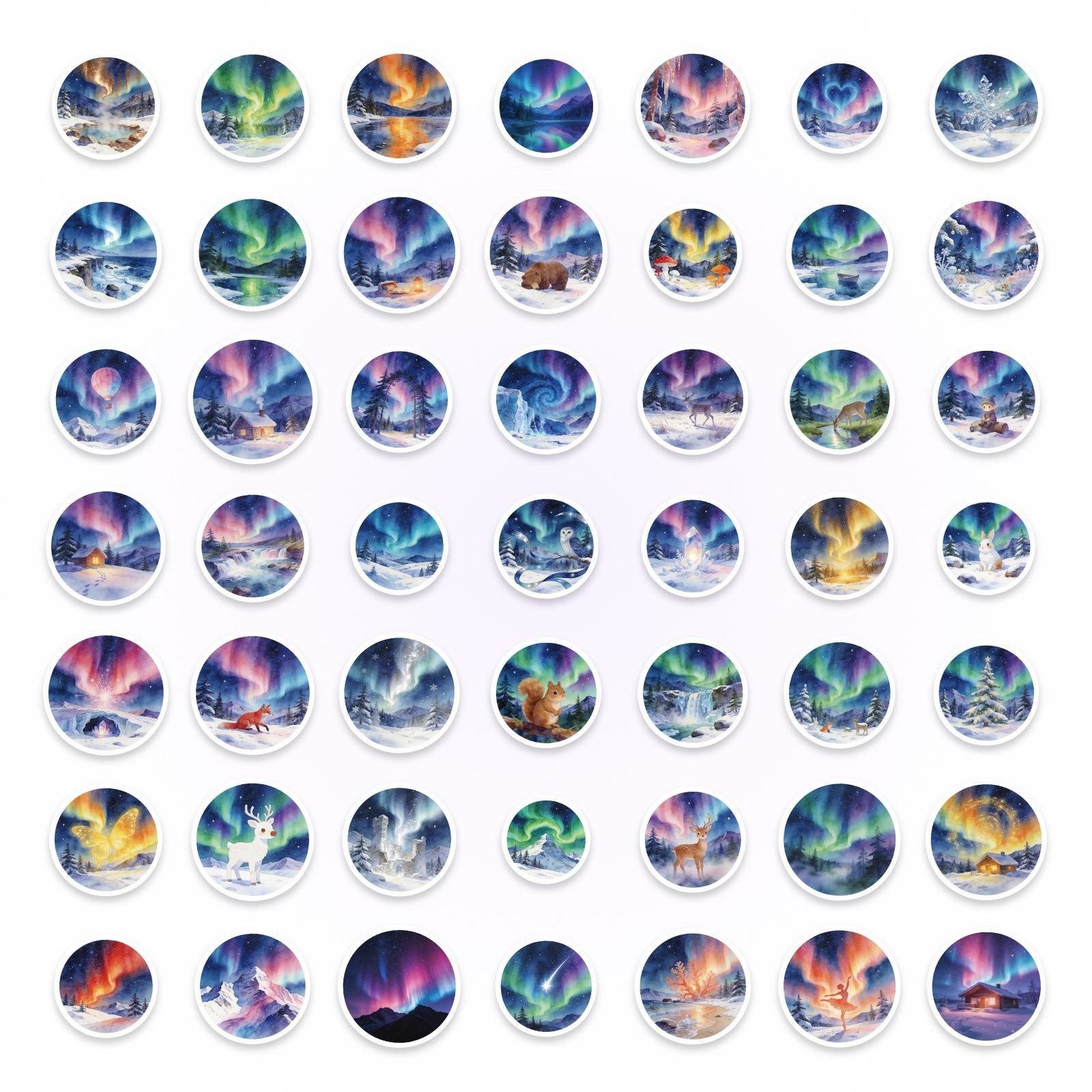 50 Aurora Starry Sky Stickers Night Scenery Illustration Stickers Beautification Decorative Stickers Waterproof Refrigerator Stickers
50 Aurora Starry Sky Stickers Night Scenery Illustration Stickers Beautification Decorative Stickers Waterproof Refrigerator Stickers