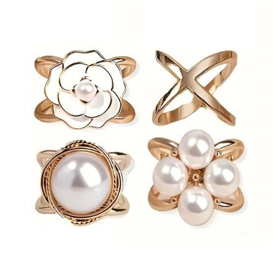 4 шт. X-подібні кільця для шарфів, затискачі для шарфів з камією та штучним перлами, металеві застібки-тримачі для шарфів для жінок, шовкових шарфів, сорочок, шалей 4pcs
4 шт. X-подібні кільця для шарфів, затискачі для шарфів з камією та штучним перлами, металеві застібки-тримачі для шарфів для жінок, шовкових шарфів, сорочок, шалей 4pcs