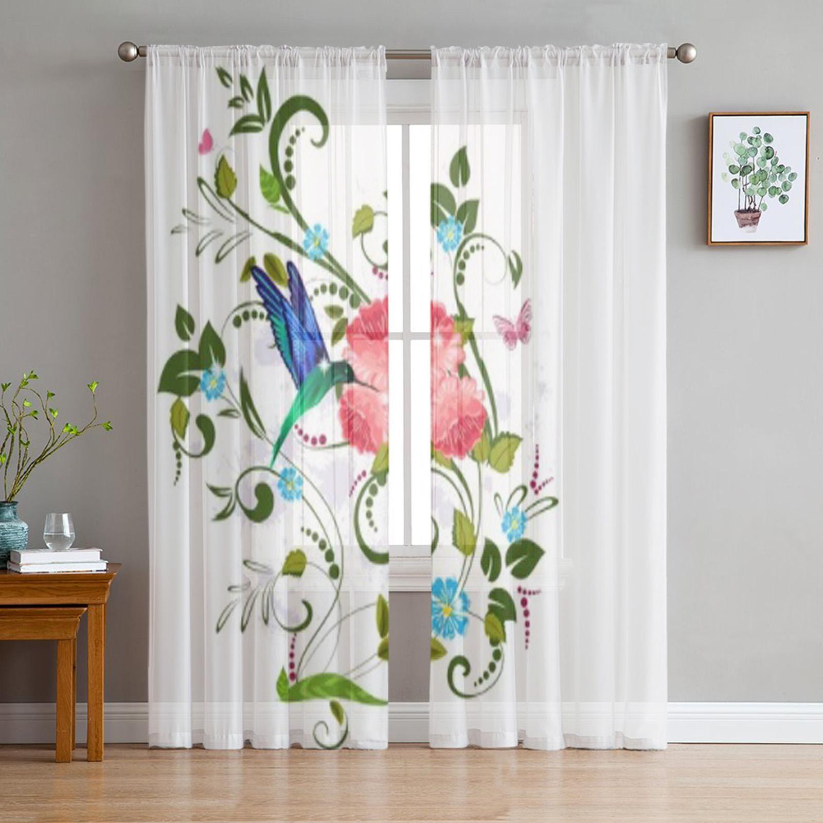 Vintage Floral Sheer Curtains for Living Room Transparent Tulle Window Treatments Bedroom Kitchen Home Decor Veil Drapes
Vintage Floral Sheer Curtains for Living Room Transparent Tulle Window Treatments Bedroom Kitchen Home Decor Veil Drapes