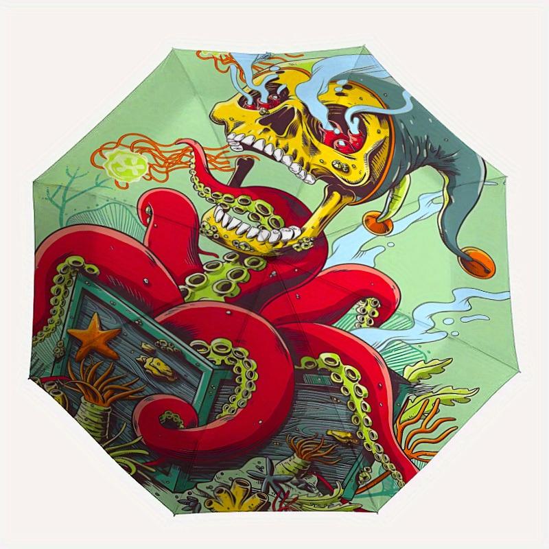 1pc Skeletoctopus Automatic Folding Umbrella Portable Collapsible Design, 8-Rib Iron Frame, Durable Fabric, All-Season Casual Outdoor 155
1pc Skeletoctopus Automatic Folding Umbrella Portable Collapsible Design, 8-Rib Iron Frame, Durable Fabric, All-Season Casual Outdoor 155