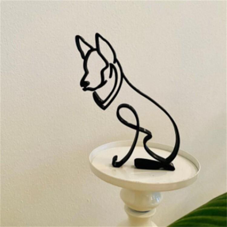 Nordic Dog Sculpture Decor Minimalist Artistic Metal Craft Desk Ornament Home Display Creative Bookcase Accent Piece
Nordic Dog Sculpture Decor Minimalist Artistic Metal Craft Desk Ornament Home Display Creative Bookcase Accent Piece
