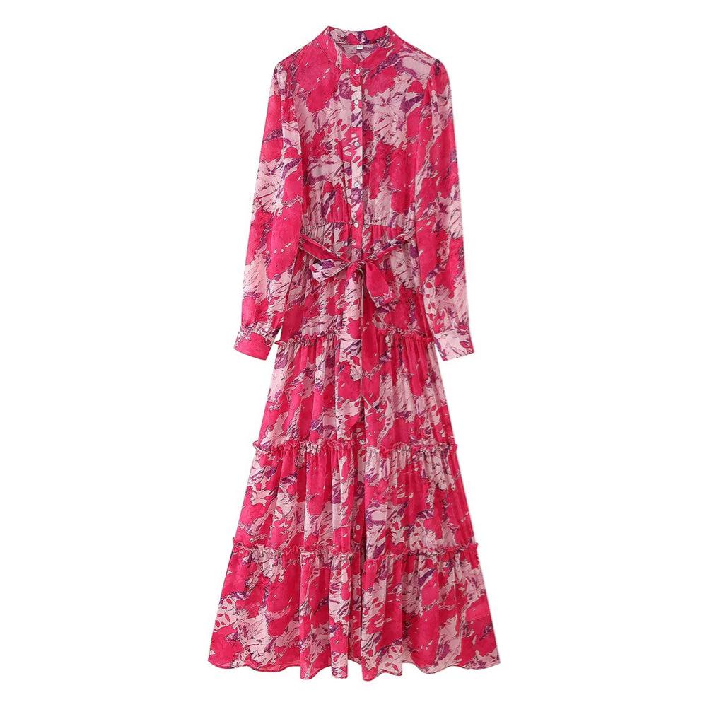 Spring/Summer 2025 Women s Slim Fit Print Dress with Stand-Up Collar and Waist Tie Small фуксия
Spring/Summer 2025 Women s Slim Fit Print Dress with Stand-Up Collar and Waist Tie Small фуксия