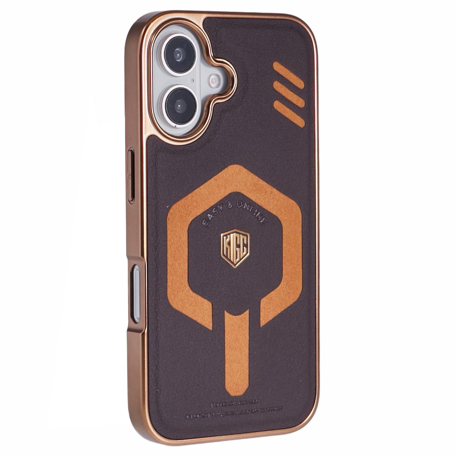 KIGC For iPhone 16 Case Compatible with MagSafe Leather+PC+TPU Phone Cover Titanium Gold
KIGC For iPhone 16 Case Compatible with MagSafe Leather+PC+TPU Phone Cover Titanium Gold