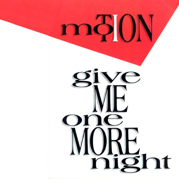 12inch Record MOTION Give Me One More Night K121001 Akrylik Records 1987 Canada Dance Electronica Used
12inch Record MOTION Give Me One More Night K121001 Akrylik Records 1987 Canada Dance Electronica Used