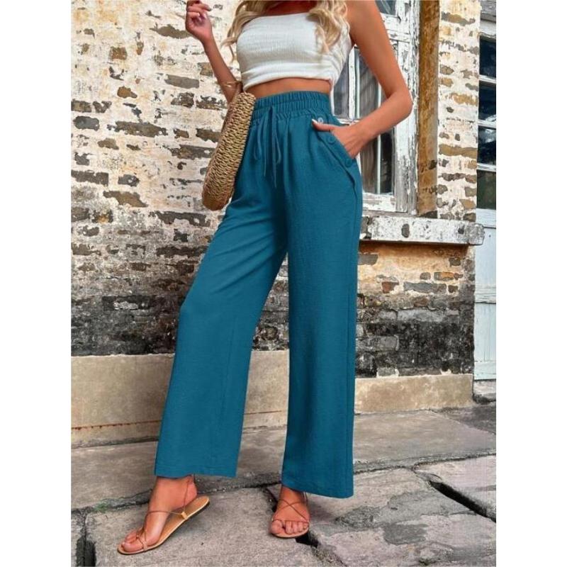 New Women‘s Casual Pants, Elastic High Waist Drawstring Loose Fit Trousers for Autumn Winter, Comfortable Long Pants for Daily Wear S темно-синий
New Women‘s Casual Pants, Elastic High Waist Drawstring Loose Fit Trousers for Autumn Winter, Comfortable Long Pants for Daily Wear S темно-синий