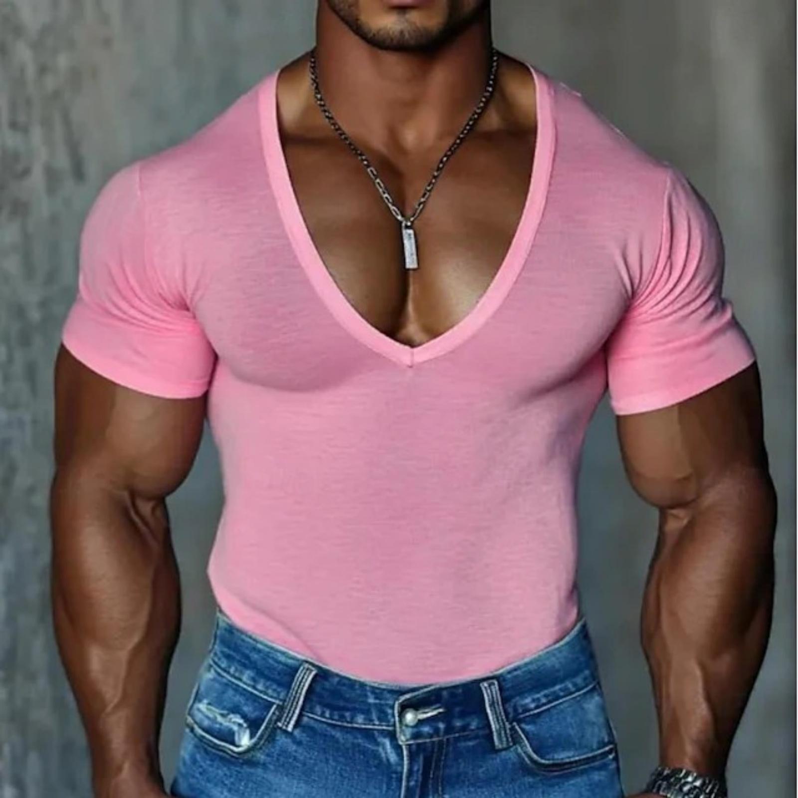 Men s Casual Short-sleeved V-neck T-shirt - Men s Slim-fit Breathable Fitness Sports Short-sleeve Shirt L рожевий
Men s Casual Short-sleeved V-neck T-shirt - Men s Slim-fit Breathable Fitness Sports Short-sleeve Shirt L рожевий
