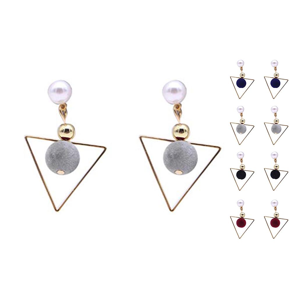 Women Metal Plush Ball Pendant White Pearl Earring Ear Stud for Party Travel
Women Metal Plush Ball Pendant White Pearl Earring Ear Stud for Party Travel