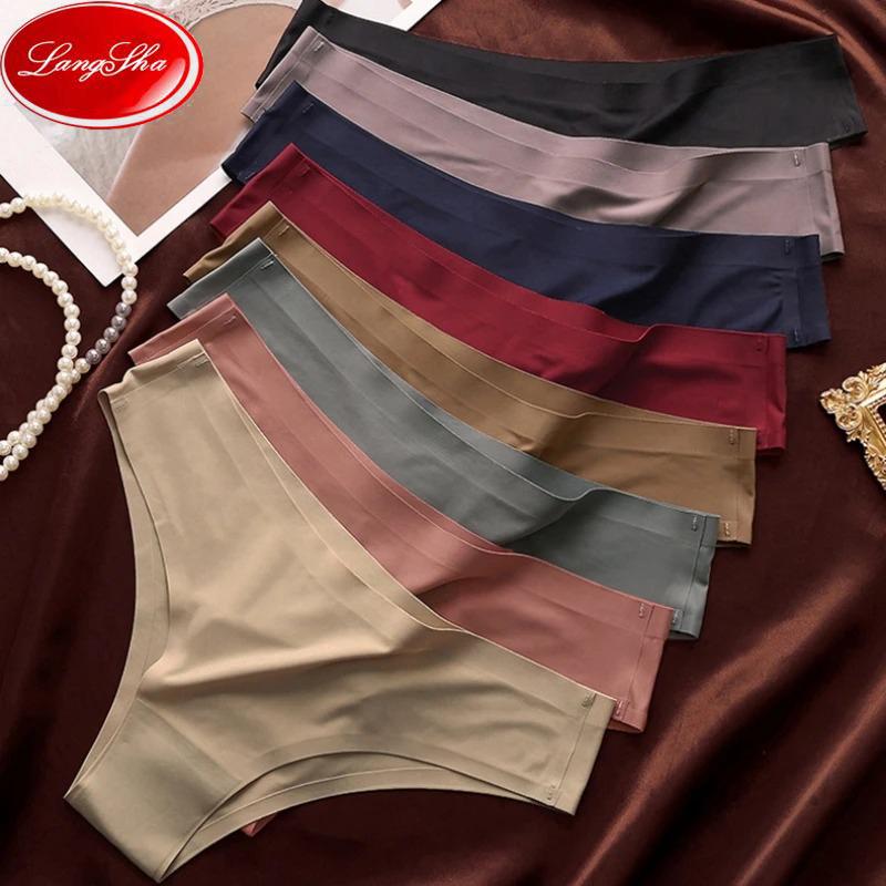 LANGSHA, 4 шт./компл., женские бесшовные трусики, сексуальные стринги из ледяного шелка с низкой талией, мягкое однотонное ультратонкое нижнее белье 
LANGSHA, 4 шт./компл., женские бесшовные трусики, сексуальные стринги из ледяного шелка с низкой талией, мягкое однотонное ультратонкое нижнее белье