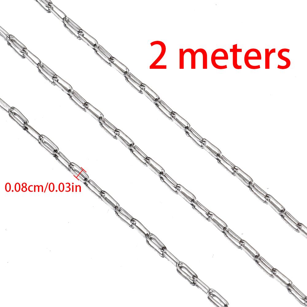 2meters Stainless Steel Thin Link Chain Gold Colour Silver Color Necklace Bag Chain for Bracelet DIY Jewelry Making More Styles 2meters
2meters Stainless Steel Thin Link Chain Gold Colour Silver Color Necklace Bag Chain for Bracelet DIY Jewelry Making More Styles 2meters