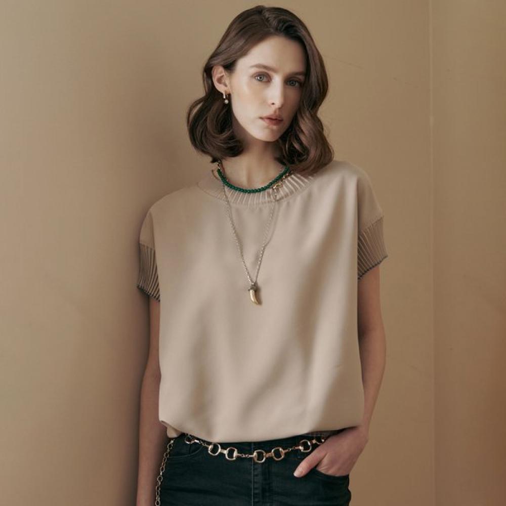 Maxza Pleats Cap Sleeve Round Neck Short Sleeve Blouse Ze08qb600na beige/FREE
Maxza Pleats Cap Sleeve Round Neck Short Sleeve Blouse Ze08qb600na beige/FREE
