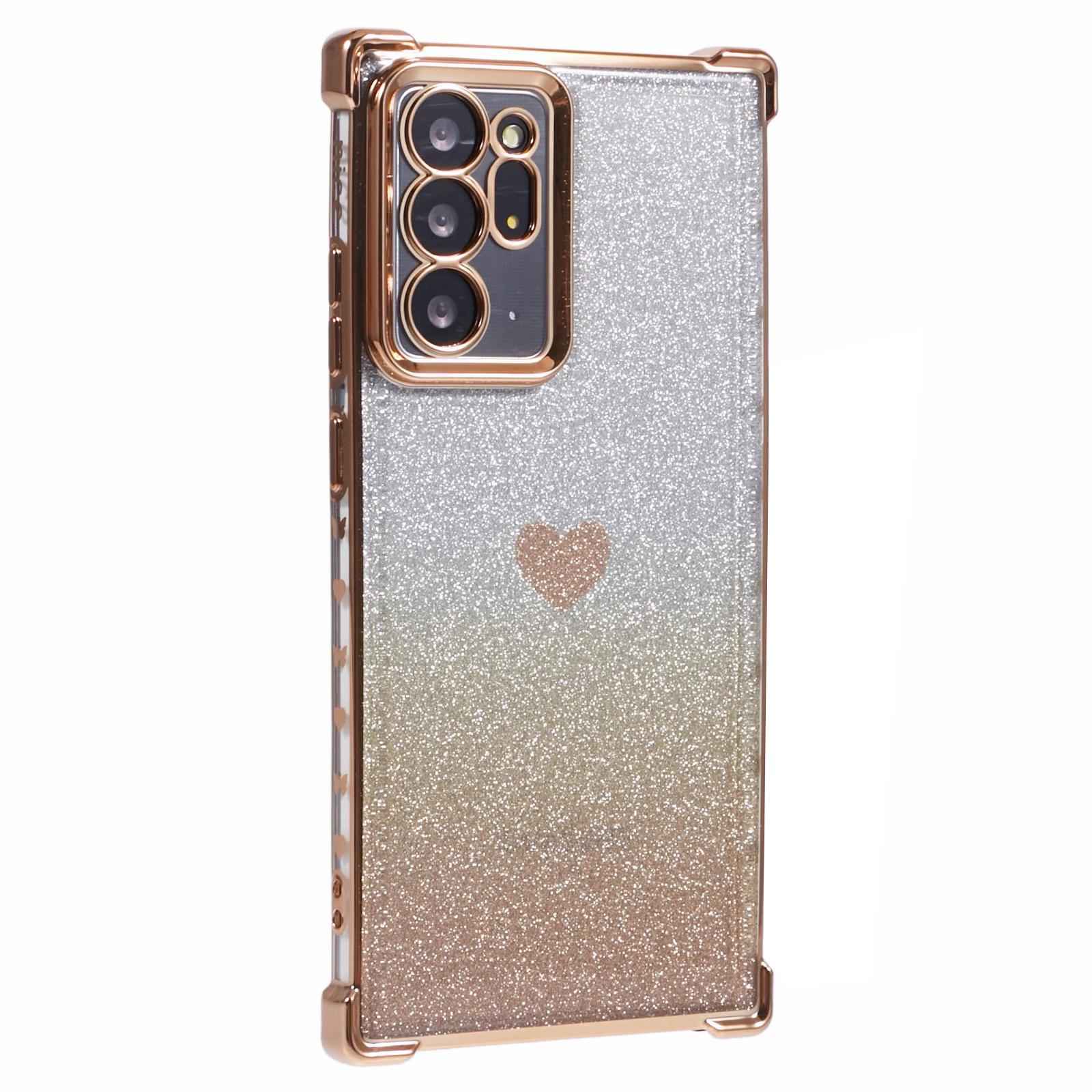 For Samsung Galaxy Note20 Ultra/Note20 Ultra 5G Case Heart Pattern Electroplating TPU Glitter Phone Cover Gold
For Samsung Galaxy Note20 Ultra/Note20 Ultra 5G Case Heart Pattern Electroplating TPU Glitter Phone Cover Gold