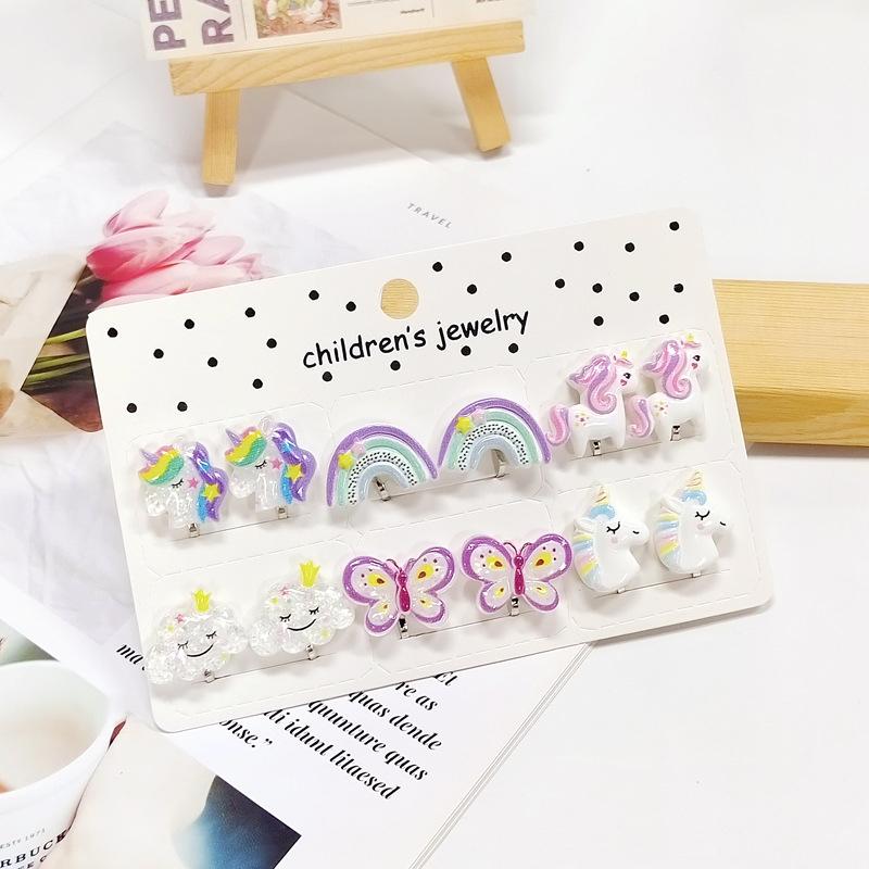 Rainbow Unicorn Butterfly Non Piercing Clip on Earring for Kids Girls Children Christmas Gift 6PRS/SET
Rainbow Unicorn Butterfly Non Piercing Clip on Earring for Kids Girls Children Christmas Gift 6PRS/SET
