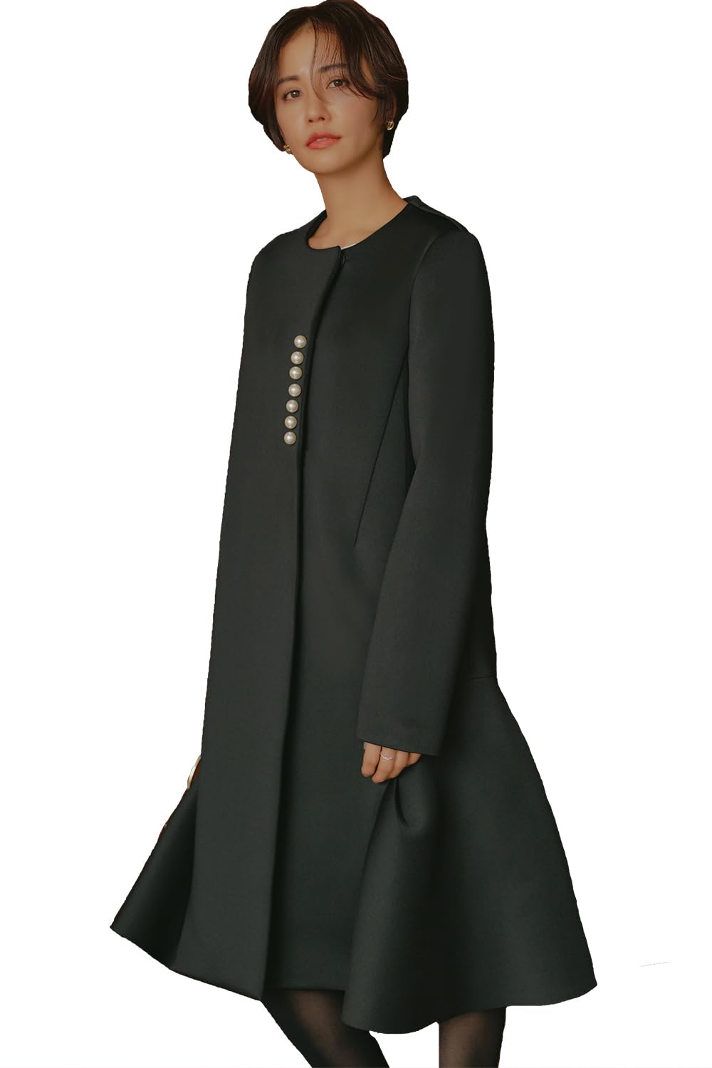 Louet Pearl Design Cardboard Knit Flare Coat Верхняя одежда Длинное пальто Большой размер Пальто без воротника Верхняя одежда Защита от холода Поездка на работу L Черный [Louis
Louet Pearl Design Cardboard Knit Flare Coat Верхняя одежда Длинное пальто Большой размер Пальто без воротника Верхняя одежда Защита от холода Поездка на работу L Черный [Louis