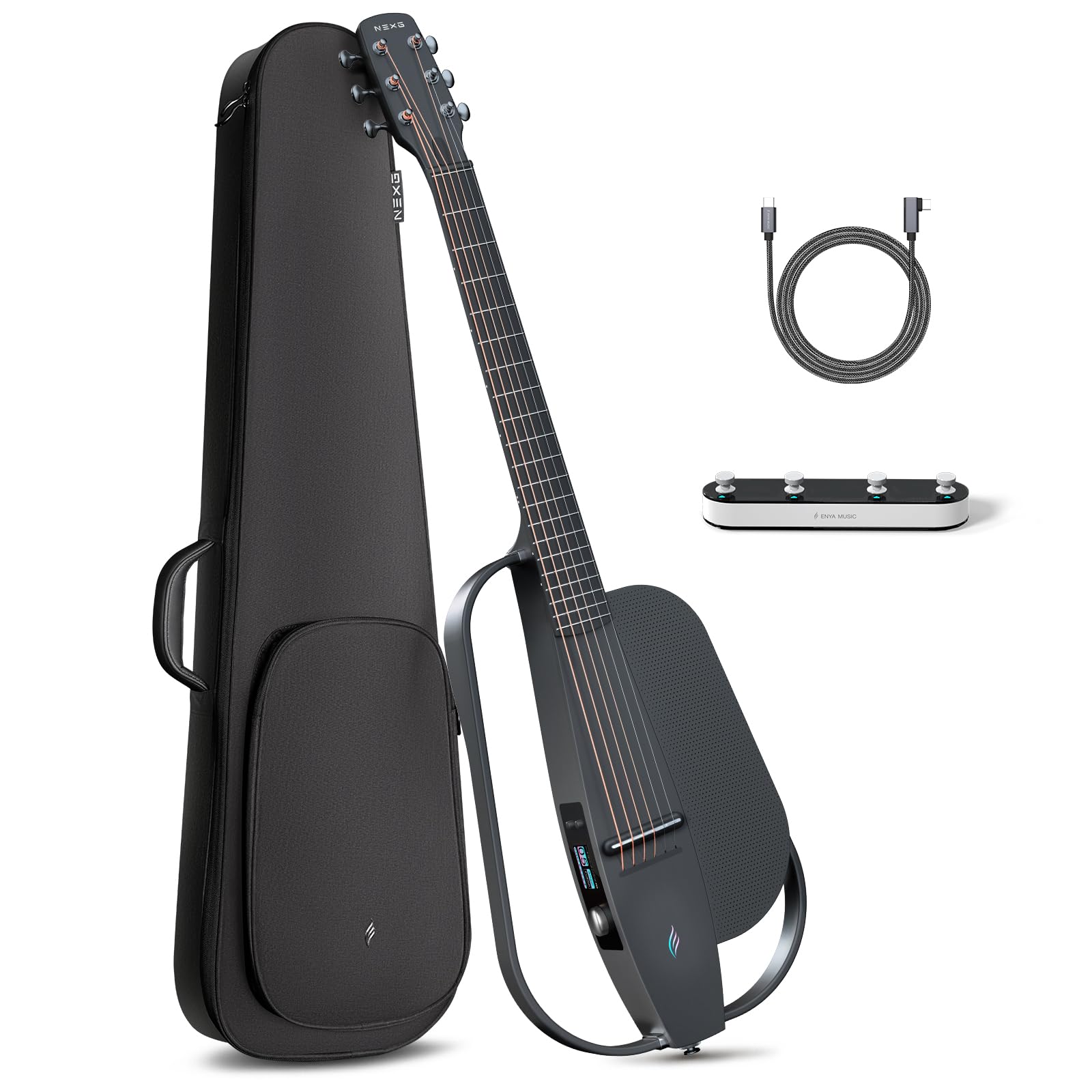Enya NEXG 2 Basic Acoustic Guitar Electric Guitar All-in-One Smart Audio Guitar Carbon Fiber 80W Wireless with Speaker, Wireless Pedal and Guitar
Enya NEXG 2 Basic Acoustic Guitar Electric Guitar All-in-One Smart Audio Guitar Carbon Fiber 80W Wireless with Speaker, Wireless Pedal and Guitar