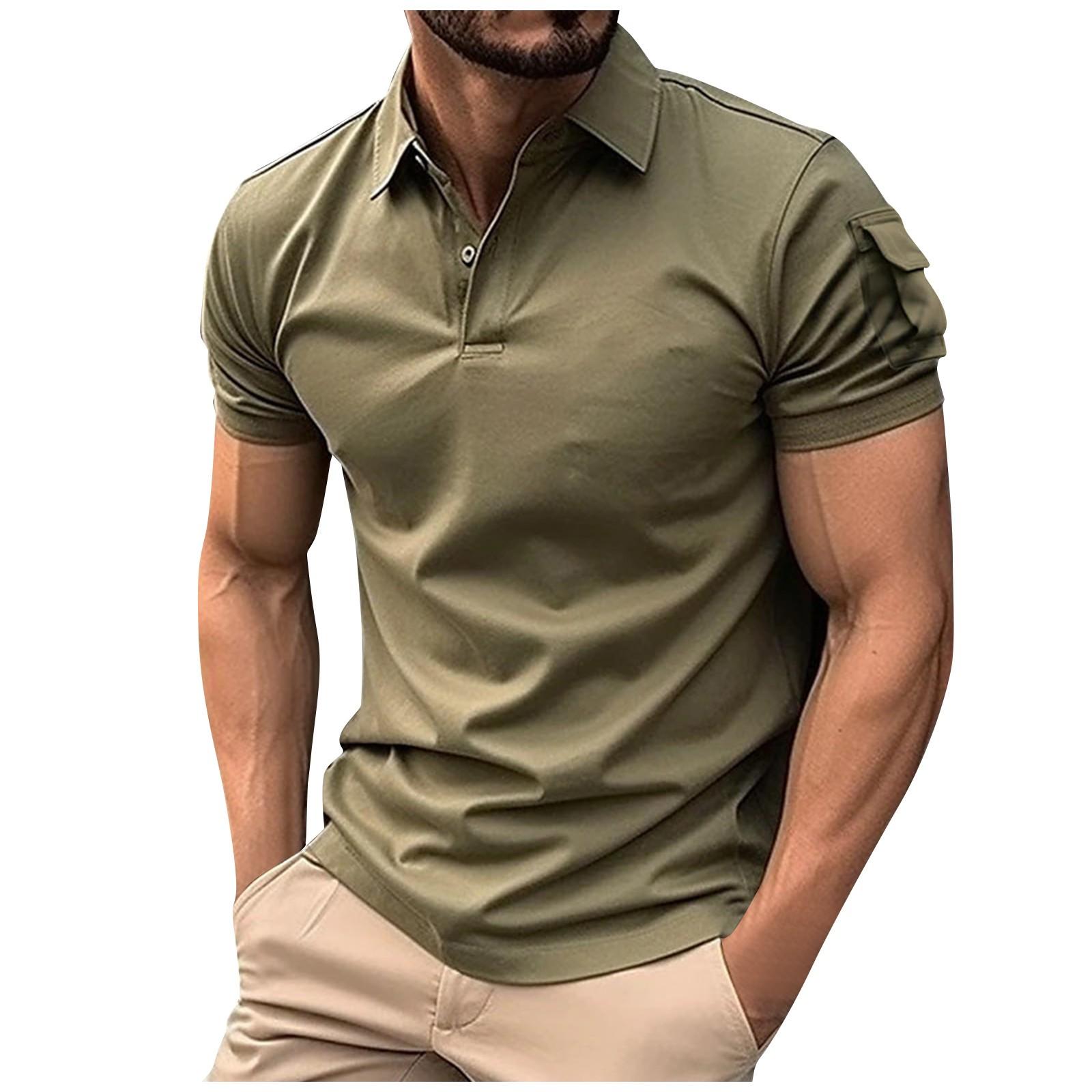 Men s Summer Solid Color Slim Lapel Button Shirt Arm Pocket Sports Shirt XXL зелений
Men s Summer Solid Color Slim Lapel Button Shirt Arm Pocket Sports Shirt XXL зелений