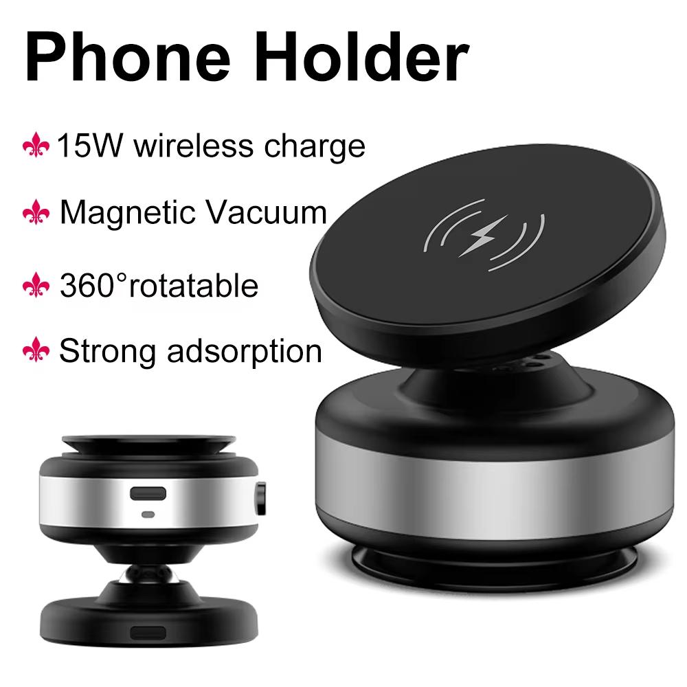 15W Wireless Charge Magnetic Attraction Car Phone Holder 360°Rotatable Vacuum Suction Cup Phone Zinc Alloy Bracket For iPhone
15W Wireless Charge Magnetic Attraction Car Phone Holder 360°Rotatable Vacuum Suction Cup Phone Zinc Alloy Bracket For iPhone