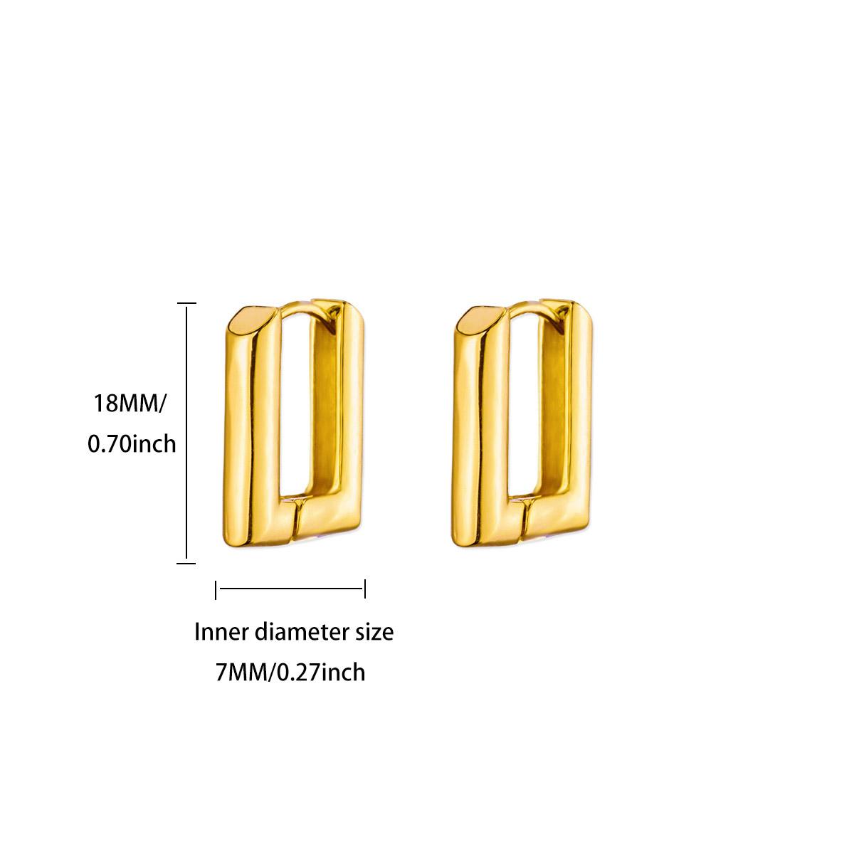 Geometric Square Hoop Earrings For Women Stainless Steel Gold Color Piercing Earring 2025 New Trend Fashion Wedding Zircon Gift
Geometric Square Hoop Earrings For Women Stainless Steel Gold Color Piercing Earring 2025 New Trend Fashion Wedding Zircon Gift