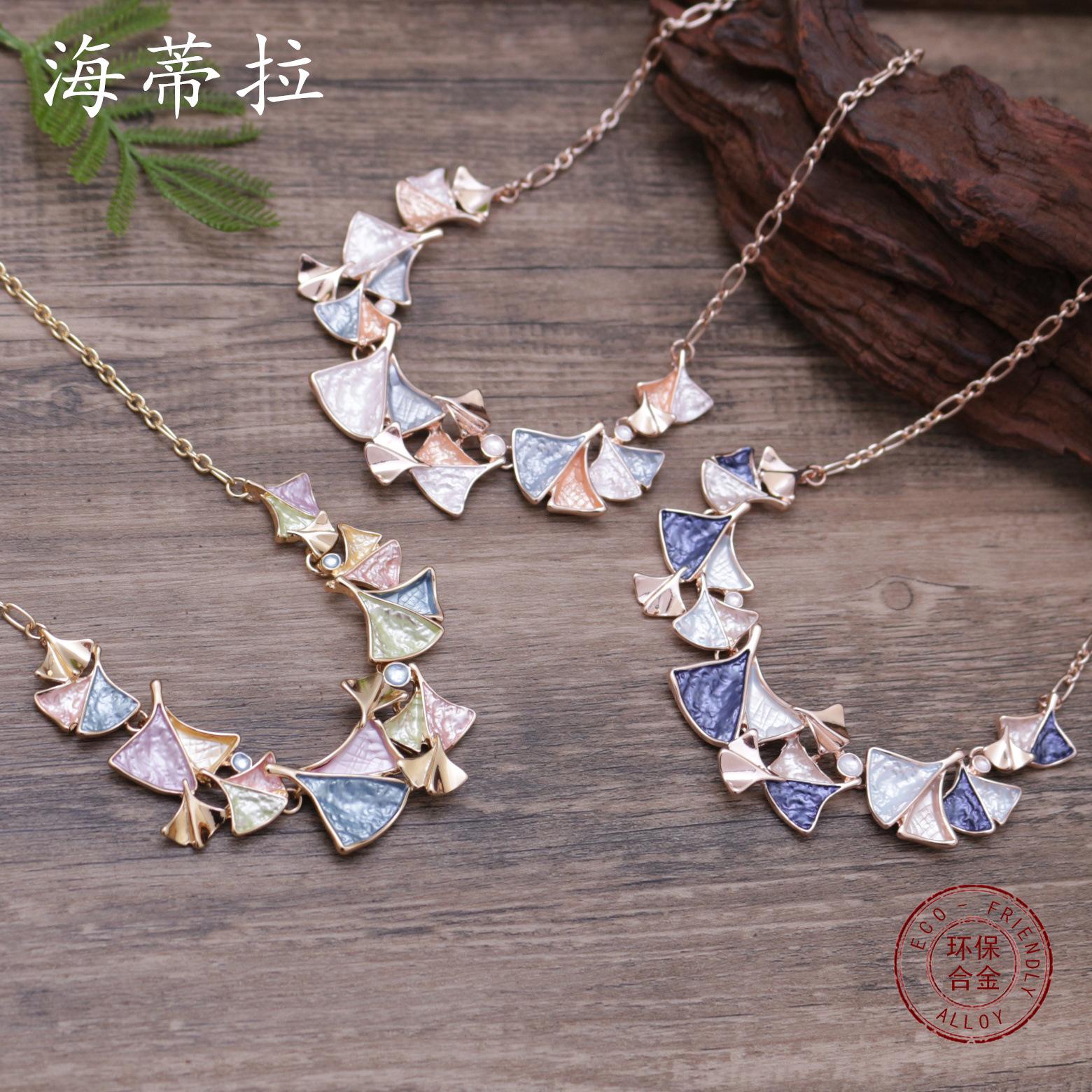 New color oil irregular ginkgo biloba necklace, women s simple and high-end ginkgo biloba necklace
New color oil irregular ginkgo biloba necklace, women s simple and high-end ginkgo biloba necklace
