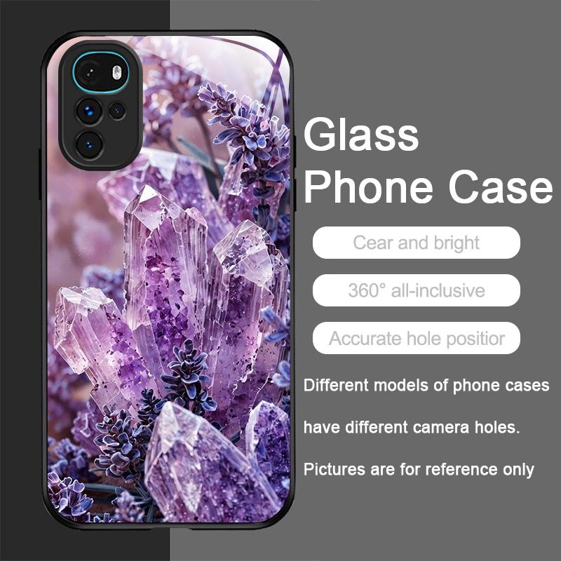 Luxury Purple Lavender Flower Crystal Tempered Glass Phone Case for Motorola Moto G85 G84 G75 Edge 50 Fusion 40 Neo 30 Pro Cover Motorola Edge 40 Neo
Luxury Purple Lavender Flower Crystal Tempered Glass Phone Case for Motorola Moto G85 G84 G75 Edge 50 Fusion 40 Neo 30 Pro Cover Motorola Edge 40 Neo