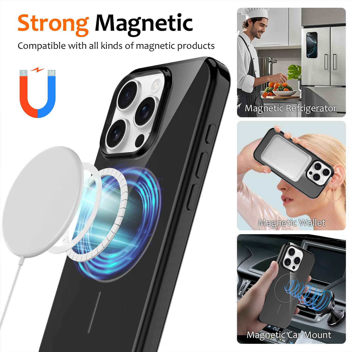 For iPhone 14 Pro Magnetic Case Compatible with MagSafe TPU Phone Back Cover with Lanyard Black
For iPhone 14 Pro Magnetic Case Compatible with MagSafe TPU Phone Back Cover with Lanyard Black