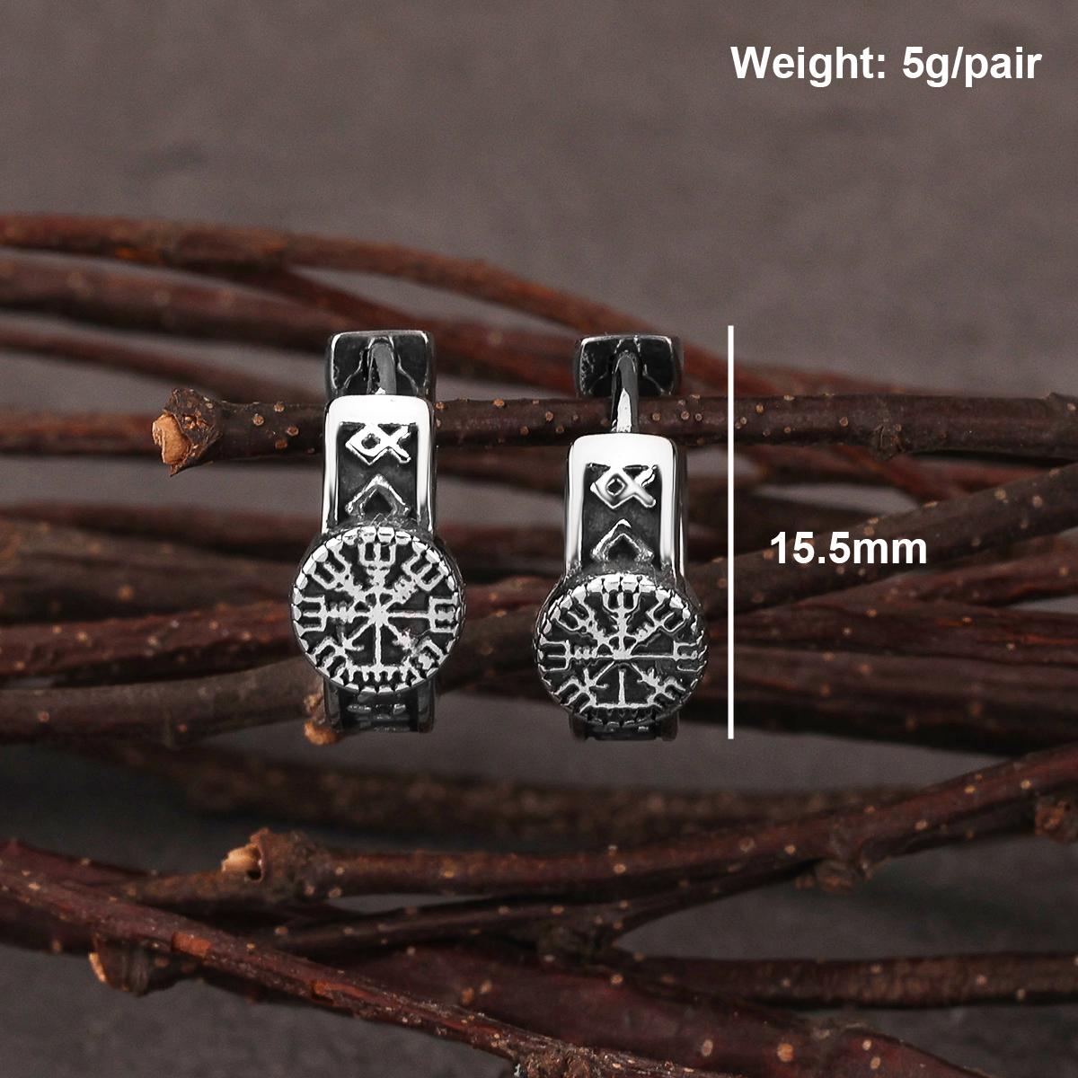Vintage Viking Vegvísir Hoop Earrings Men Women Tiny Circle Ear Jewelry Stainless Steel Rune Scandinavian Earring Gift
Vintage Viking Vegvísir Hoop Earrings Men Women Tiny Circle Ear Jewelry Stainless Steel Rune Scandinavian Earring Gift