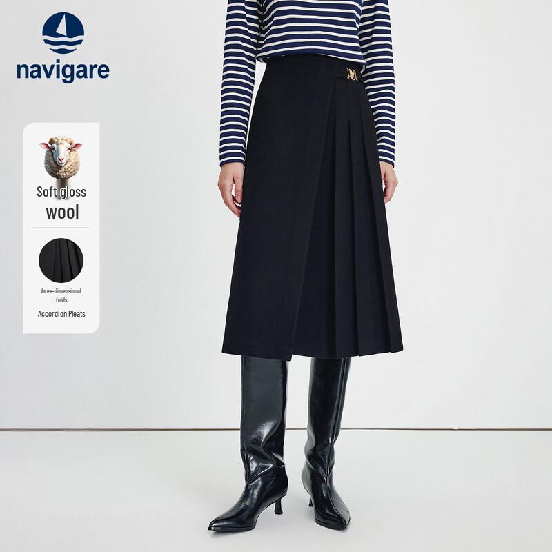 Navigare Women s Wool Blend A-Line Pleated Midi Skirt XL
Navigare Women s Wool Blend A-Line Pleated Midi Skirt XL