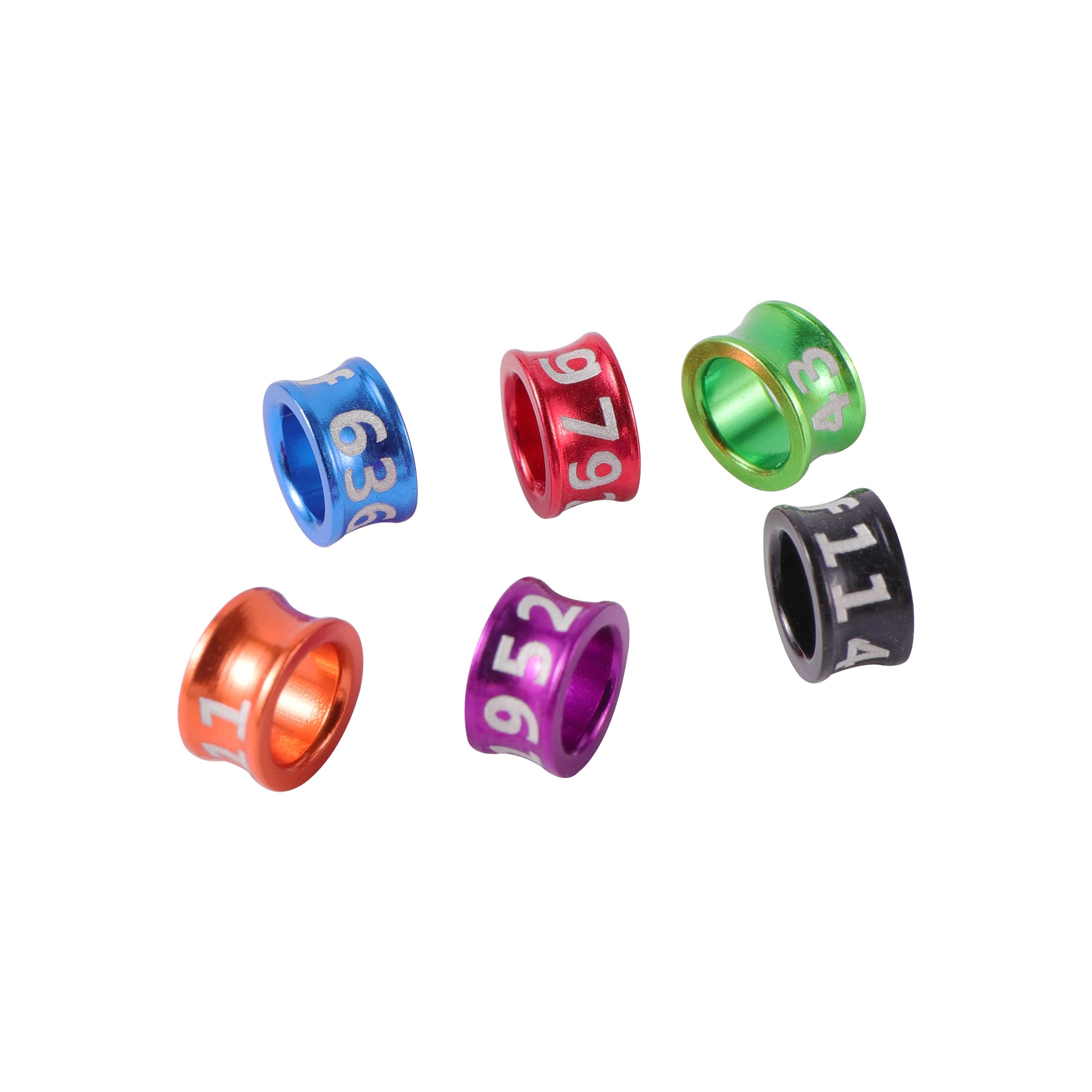 50pcs 4/4.7/5/6/7mm Aluminum Bird Foot Ring Tag Training Behaviour Tool Mixed Colors Outdoor Flying Training Race Identification Inner diameter 4mm
50pcs 4/4.7/5/6/7mm Aluminum Bird Foot Ring Tag Training Behaviour Tool Mixed Colors Outdoor Flying Training Race Identification Inner diameter 4mm