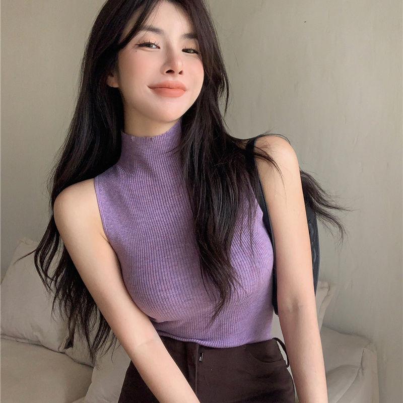 Женская горячая водолазка, вязаная майка, летняя серая майка без рукавов, эластичная, облегающая, на подкладке XL фиолетовый
Женская горячая водолазка, вязаная майка, летняя серая майка без рукавов, эластичная, облегающая, на подкладке XL фиолетовый