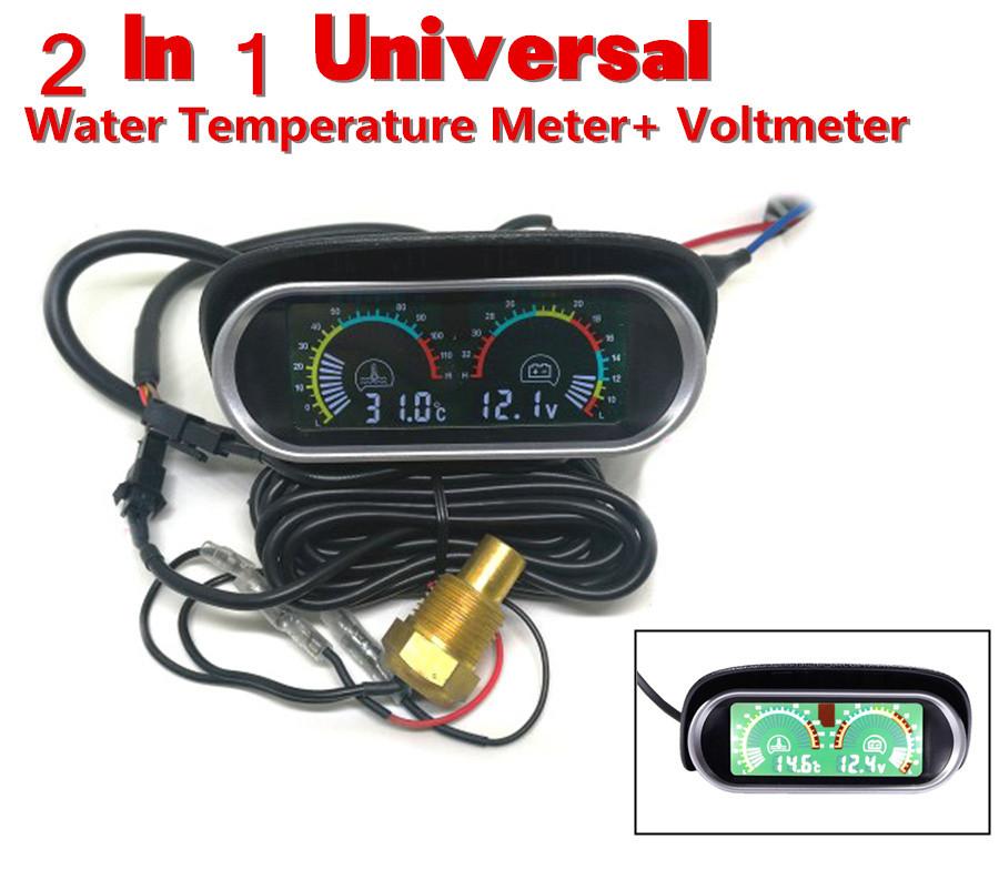 Universal Horizontal 12v 24v LCD Digital Car Truck Water Temperature Gauge Meter+ Voltmeter Voltage Gauge 2 Funtions Sunshield
Universal Horizontal 12v 24v LCD Digital Car Truck Water Temperature Gauge Meter+ Voltmeter Voltage Gauge 2 Funtions Sunshield