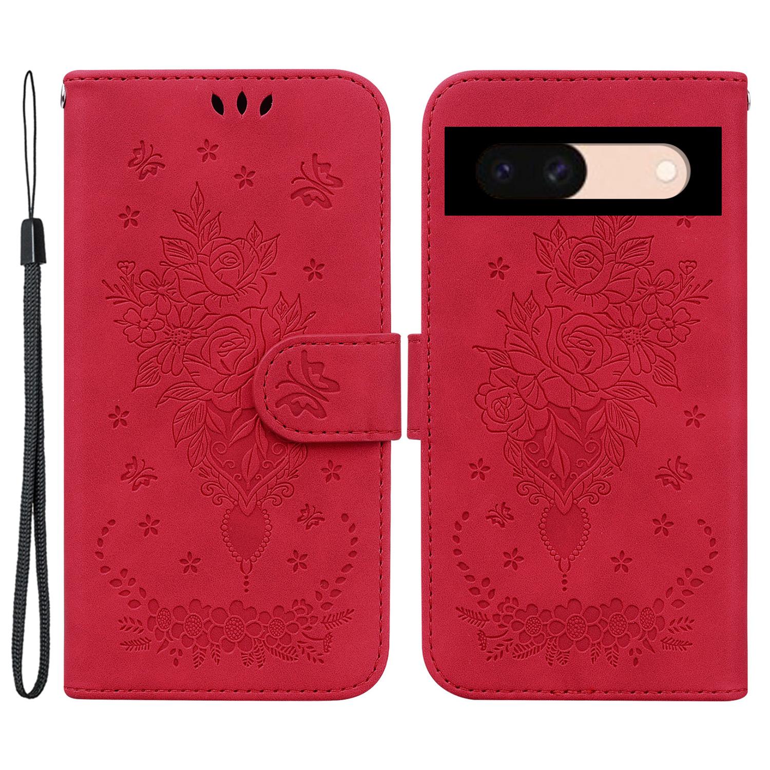For Google Pixel 8a Case PU Leather+TPU Imprinted Phone Cover with Flower Pattern Red
For Google Pixel 8a Case PU Leather+TPU Imprinted Phone Cover with Flower Pattern Red