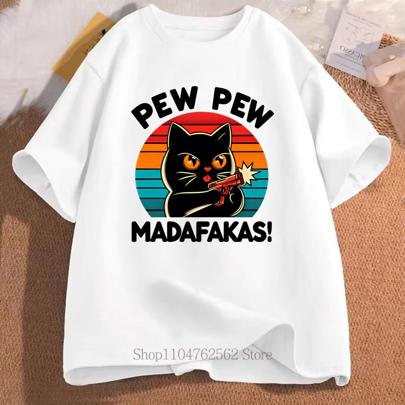 Pew Pew Madafakas Cat Print Tshirts Summer Cute Funny Casual Fashion Unisex Women Short Sleeve Tops Oversize ONeck Tshirts S
Pew Pew Madafakas Cat Print Tshirts Summer Cute Funny Casual Fashion Unisex Women Short Sleeve Tops Oversize ONeck Tshirts S