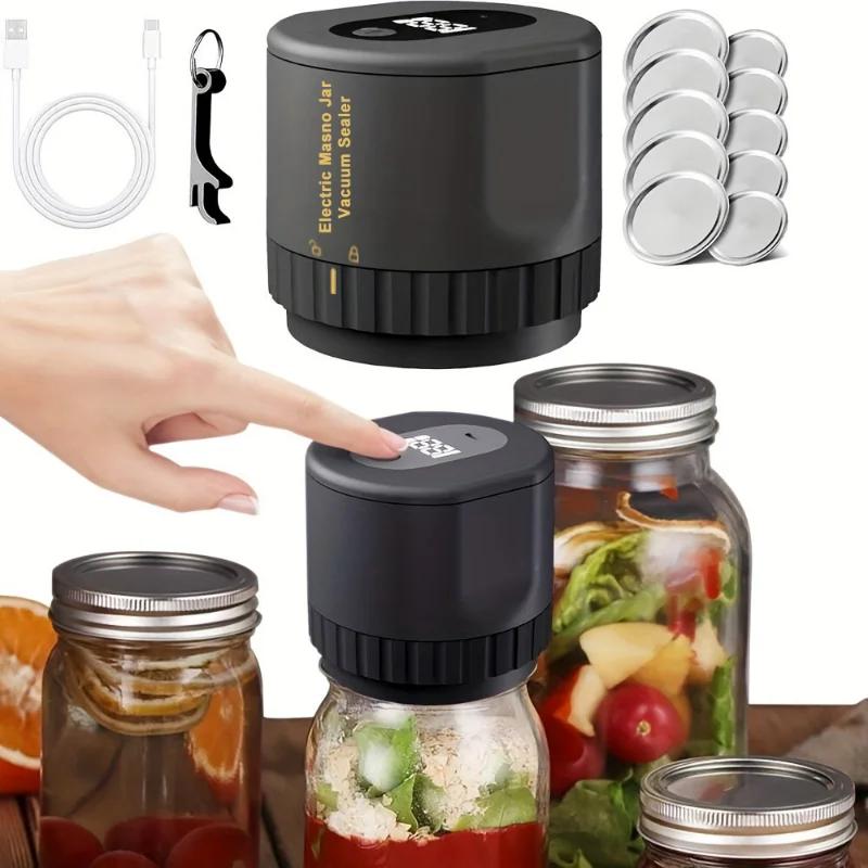 Электрический вакуумный упаковщик Mason Jar, беспроводной автоматический упаковщик для хранения продуктов, ферментации, кухонных принадлежностей, дропшиппинг белый
Электрический вакуумный упаковщик Mason Jar, беспроводной автоматический упаковщик для хранения продуктов, ферментации, кухонных принадлежностей, дропшиппинг белый