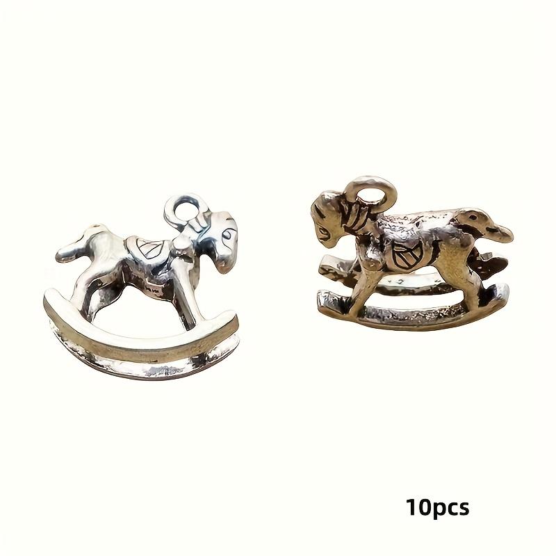 10 Retro 3D Carousel Animal Pendants - Alloy Miniature Horse and Donkey Pendants for DIY Jewelry Making, Earrings, Necklaces, Br
10 Retro 3D Carousel Animal Pendants - Alloy Miniature Horse and Donkey Pendants for DIY Jewelry Making, Earrings, Necklaces, Br
