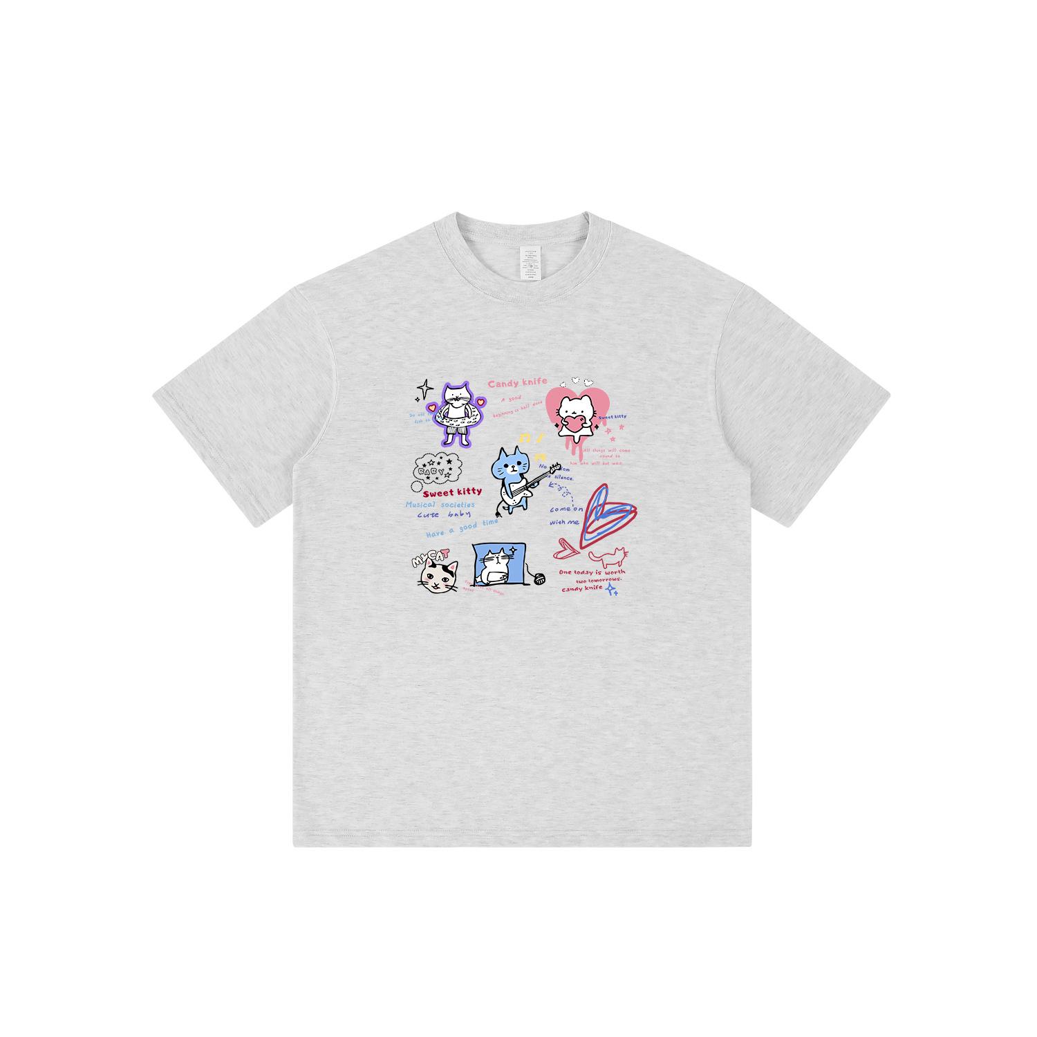 Trendy Unisex Cat Print T-Shirt: Loose Fit, Short Sleeve, Round Neck, Summer High Street Vibe 3XL
Trendy Unisex Cat Print T-Shirt: Loose Fit, Short Sleeve, Round Neck, Summer High Street Vibe 3XL
