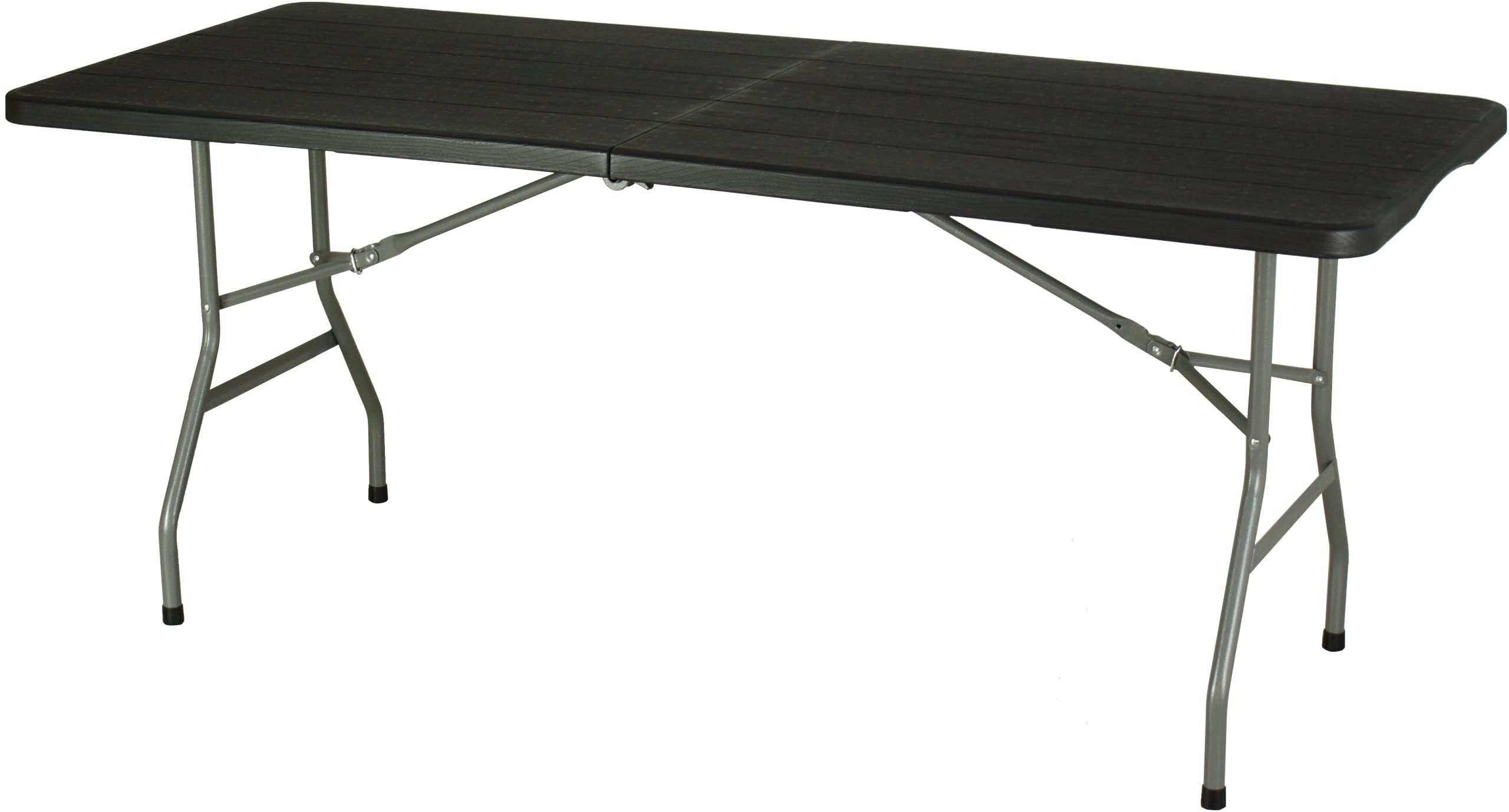 Folding work table with reinforced plastic width woodgrain outdoor table top, 180cm, black,
Folding work table with reinforced plastic width woodgrain outdoor table top, 180cm, black,
