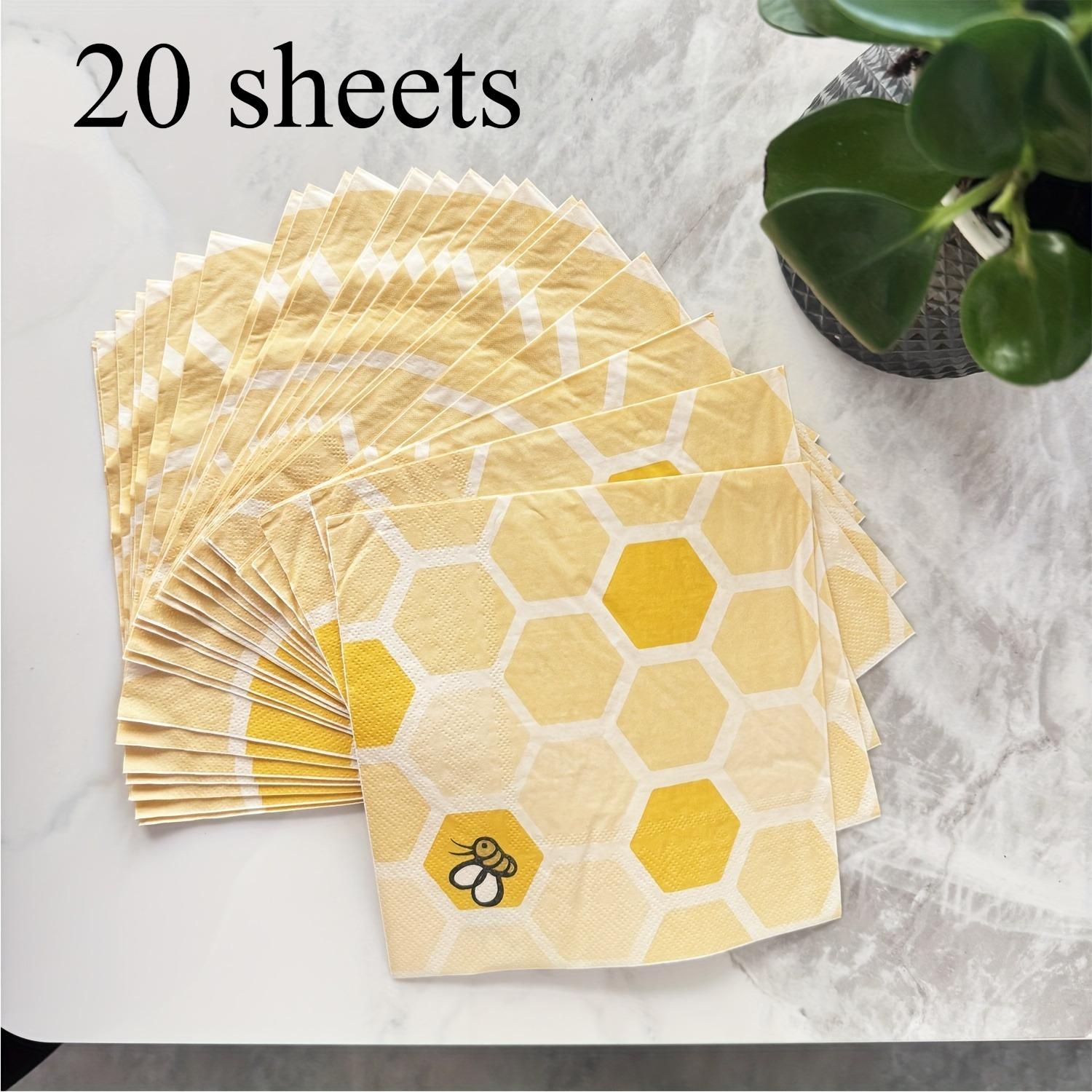 20pcs Bee-Themed Birthday Party Napkins, Printed Tissue Paper Handkerchiefs for Weddings, Halloween, and General Celebrations
20pcs Bee-Themed Birthday Party Napkins, Printed Tissue Paper Handkerchiefs for Weddings, Halloween, and General Celebrations