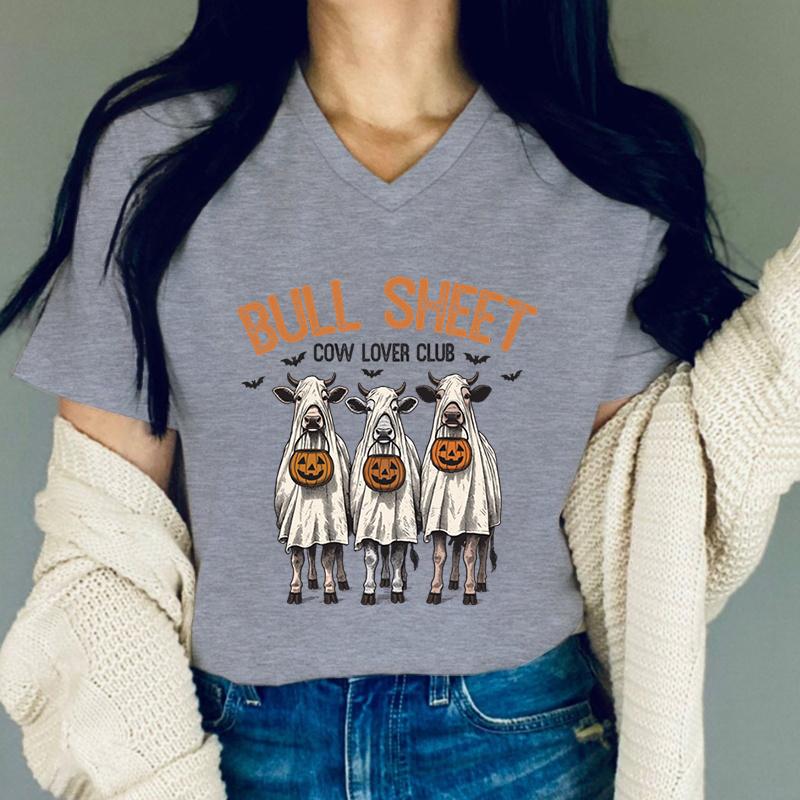 Halloween Ghost Graphic Women Tshirts Bull Sheet Cow Lover Club Graphic T Shirts Women Halloween Pumpkin Vintage Style Tshirt S
Halloween Ghost Graphic Women Tshirts Bull Sheet Cow Lover Club Graphic T Shirts Women Halloween Pumpkin Vintage Style Tshirt S