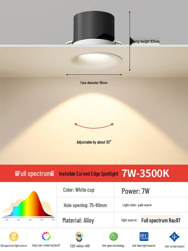 Frameless Anti-Glare Cylinder Spotlight for Living Room Default
Frameless Anti-Glare Cylinder Spotlight for Living Room Default