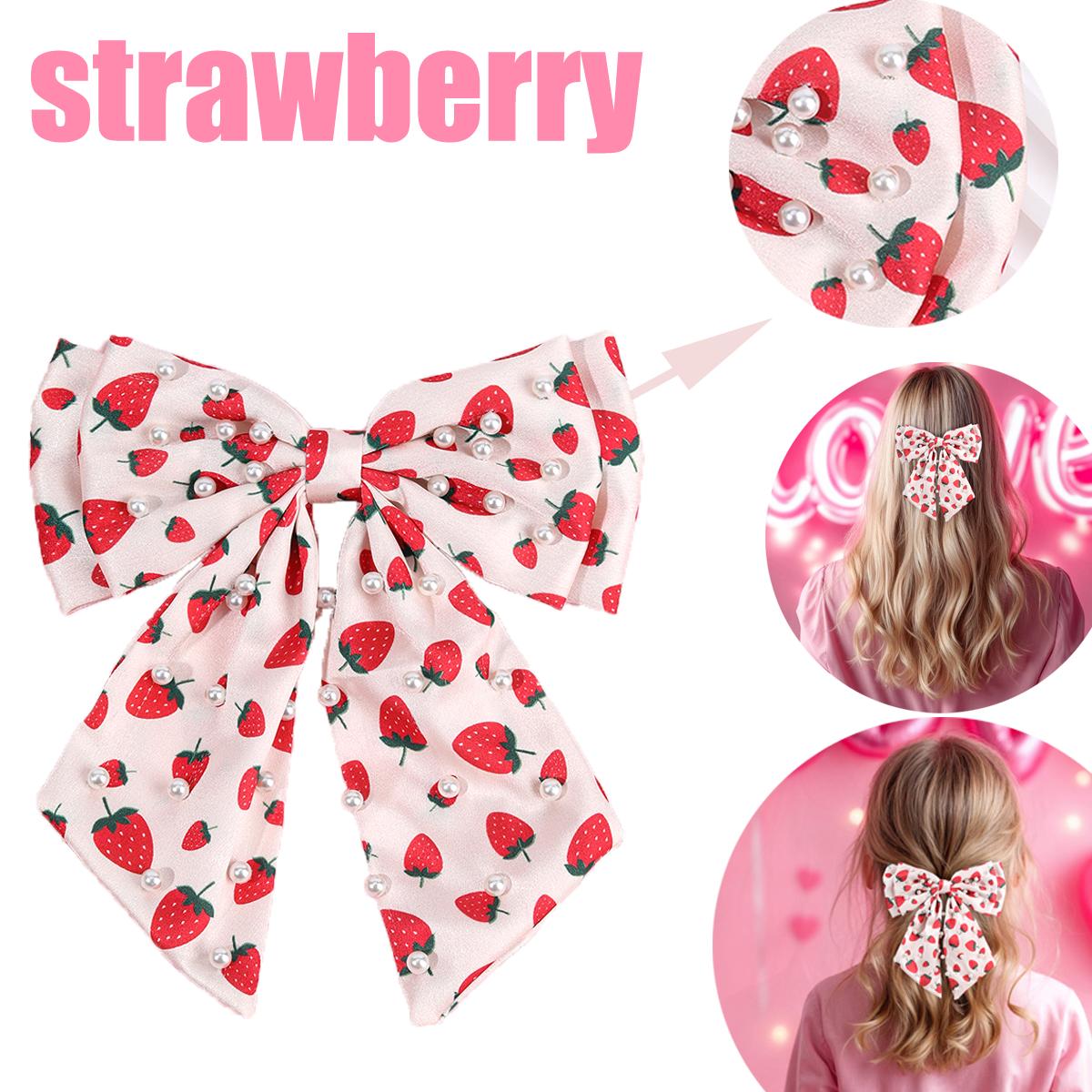 Chiffon Strawberry Bow Hairpin Pink Smooth Silk Textured Elegant Pearl Hair Pins Woman Girls Korean Accessories For Photos Party
Chiffon Strawberry Bow Hairpin Pink Smooth Silk Textured Elegant Pearl Hair Pins Woman Girls Korean Accessories For Photos Party
