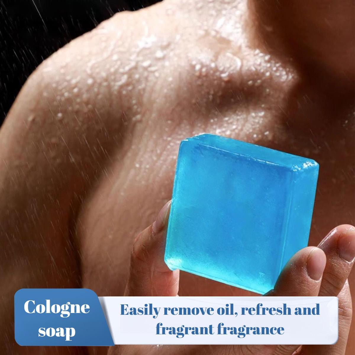 Мужское одеколонное мыло с пенящейся сеткой Мыло ручной работы Мыло против угрей Масло для контроля жирности пор Масло для удаления черных точек Мягкое очищающее мыло ручной работы 2pc