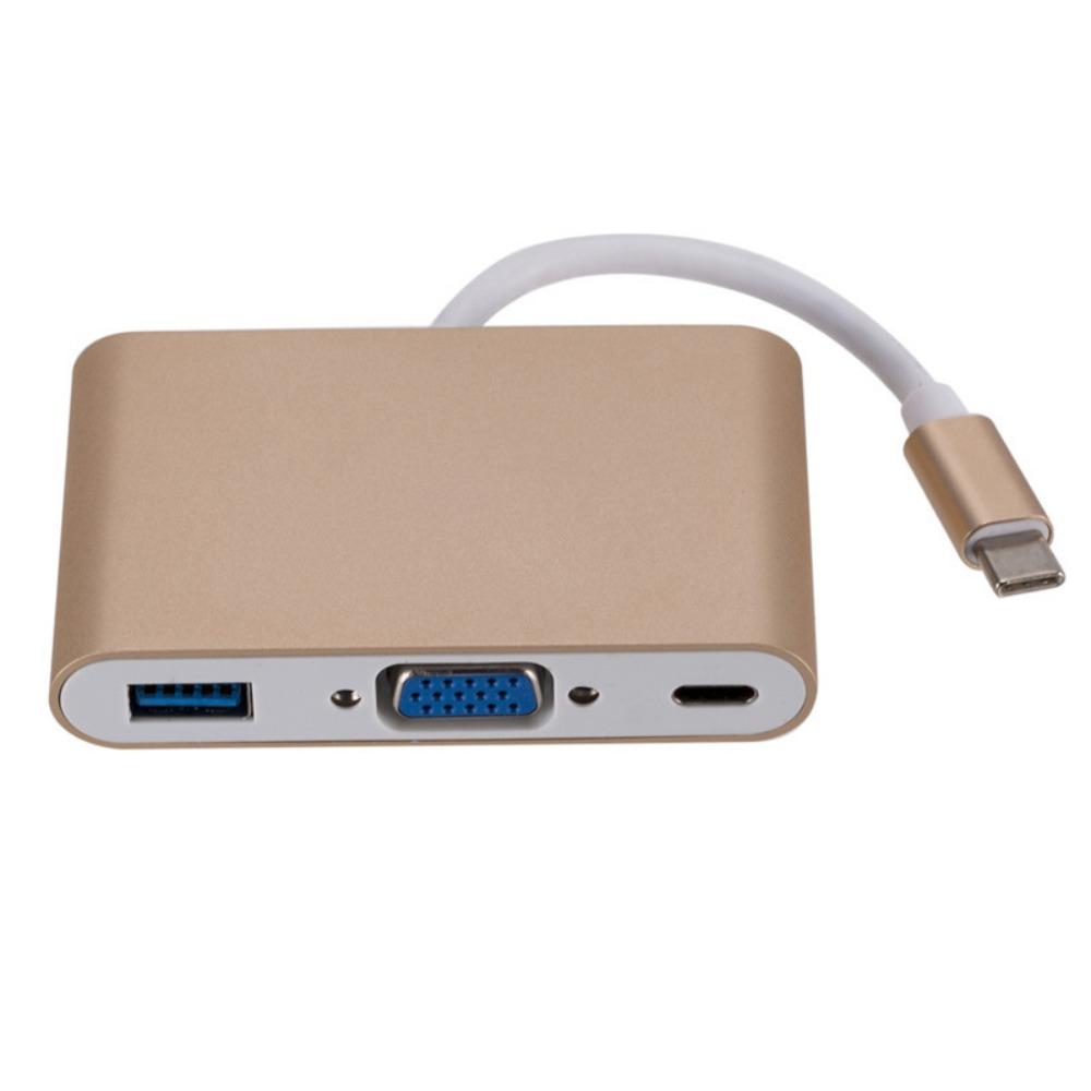 Расширение для ноутбука 3 в 1 Type C Hub To HDMI VGA для мыши / проектора / монитора / HDTV
Расширение для ноутбука 3 в 1 Type C Hub To HDMI VGA для мыши / проектора / монитора / HDTV